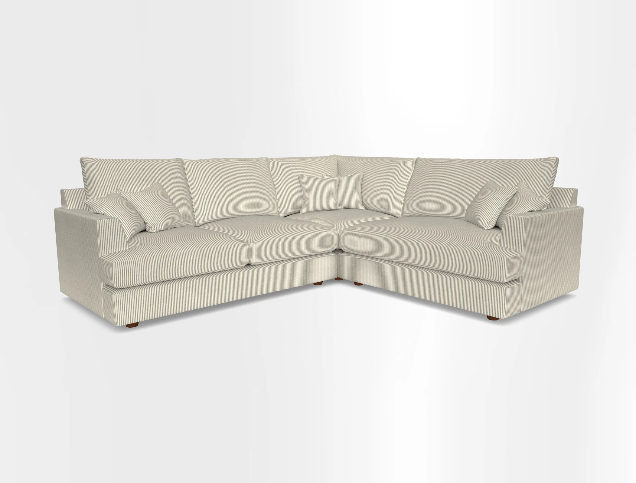 Slingsby Medium Fitted Cover Corner Unit LHF in Two Tone Plain Biscuit.  Loose cover version available