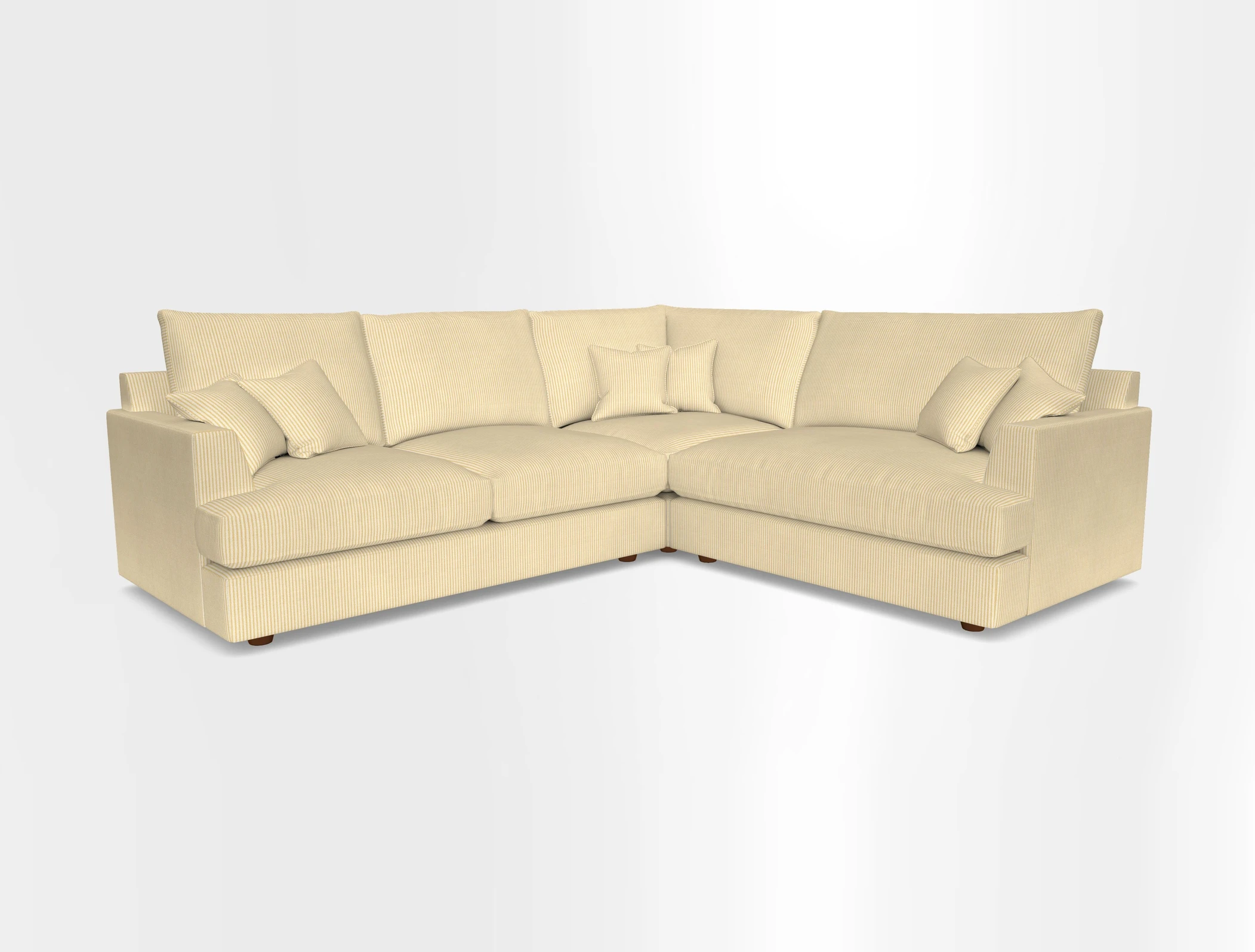 Slingsby Medium Fitted Cover Corner Unit LHF in Two Tone Plain Biscuit.  Loose cover version available