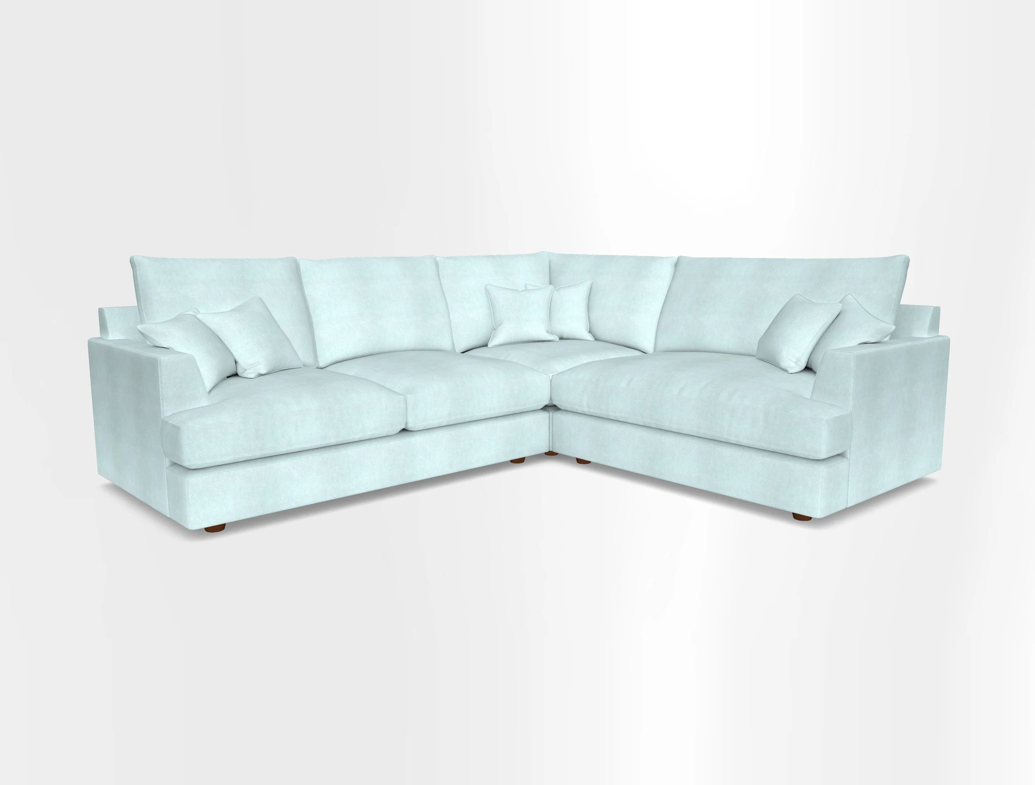 Slingsby Medium Fitted Cover Corner Unit LHF in Two Tone Plain Biscuit.  Loose cover version available