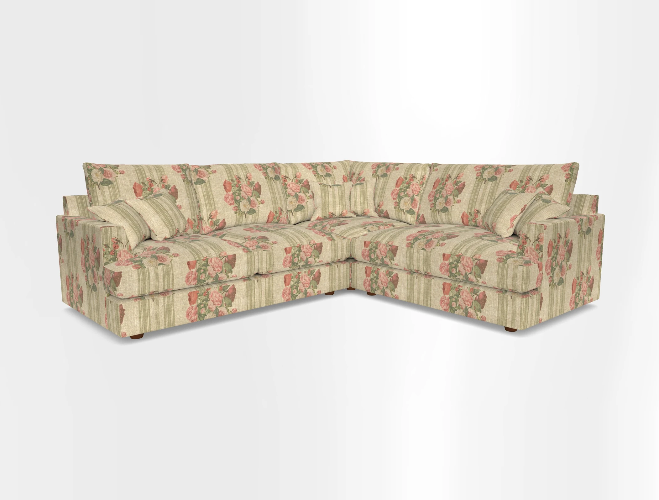 Slingsby Medium Fitted Cover Corner Unit LHF in Two Tone Plain Biscuit.  Loose cover version available