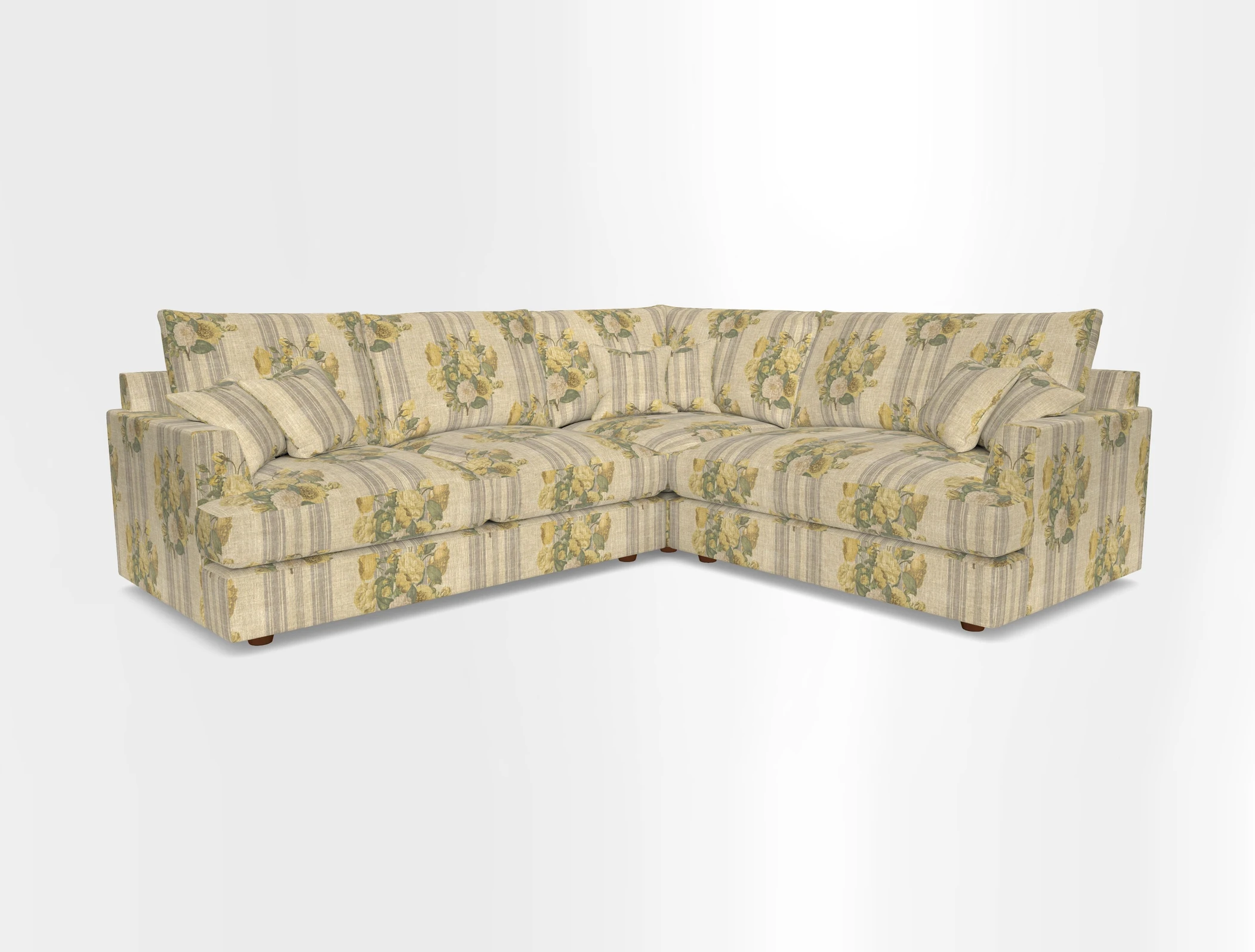 Slingsby Medium Fitted Cover Corner Unit LHF in Two Tone Plain Biscuit.  Loose cover version available