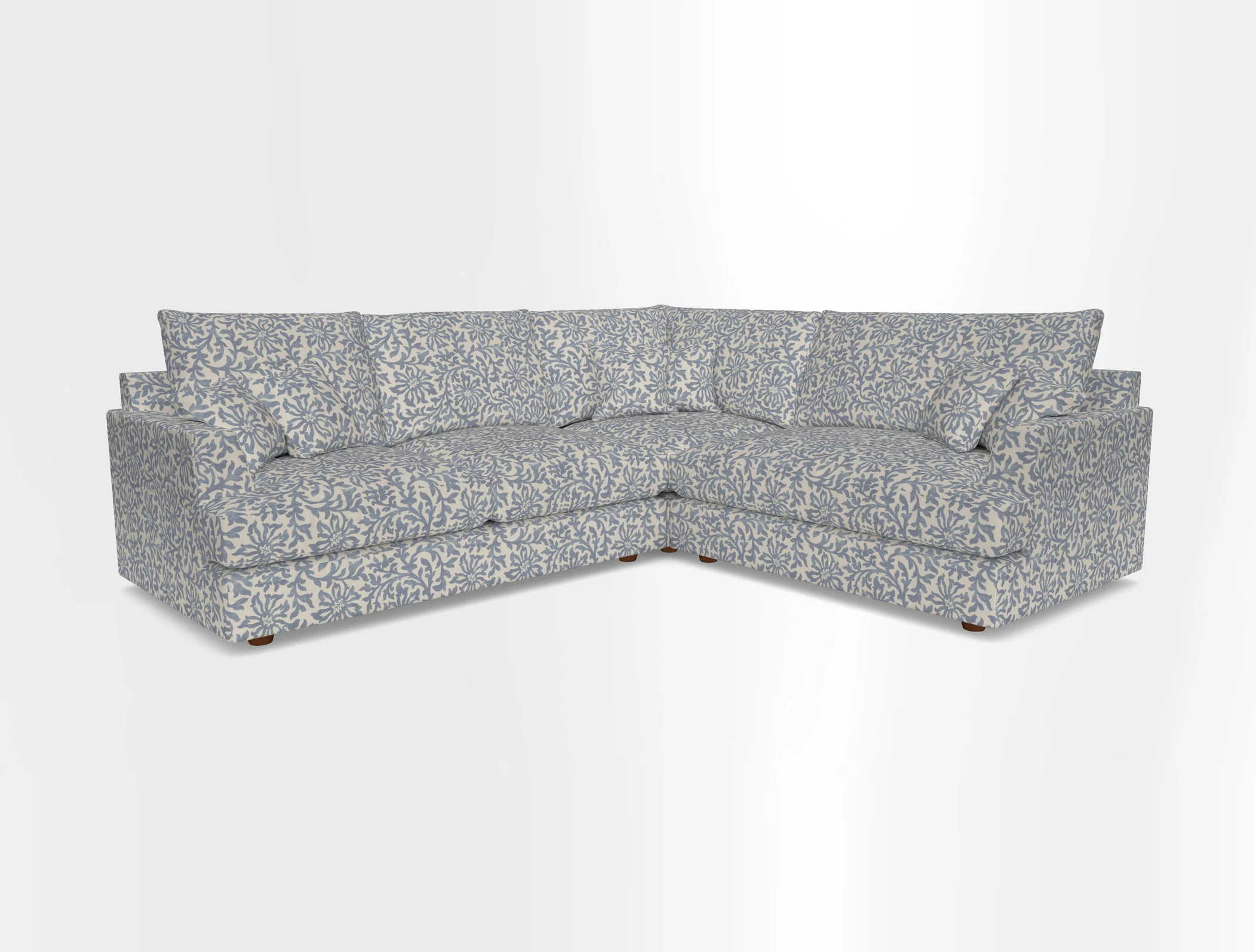 Slingsby Medium Fitted Cover Corner Unit LHF in Two Tone Plain Biscuit.  Loose cover version available