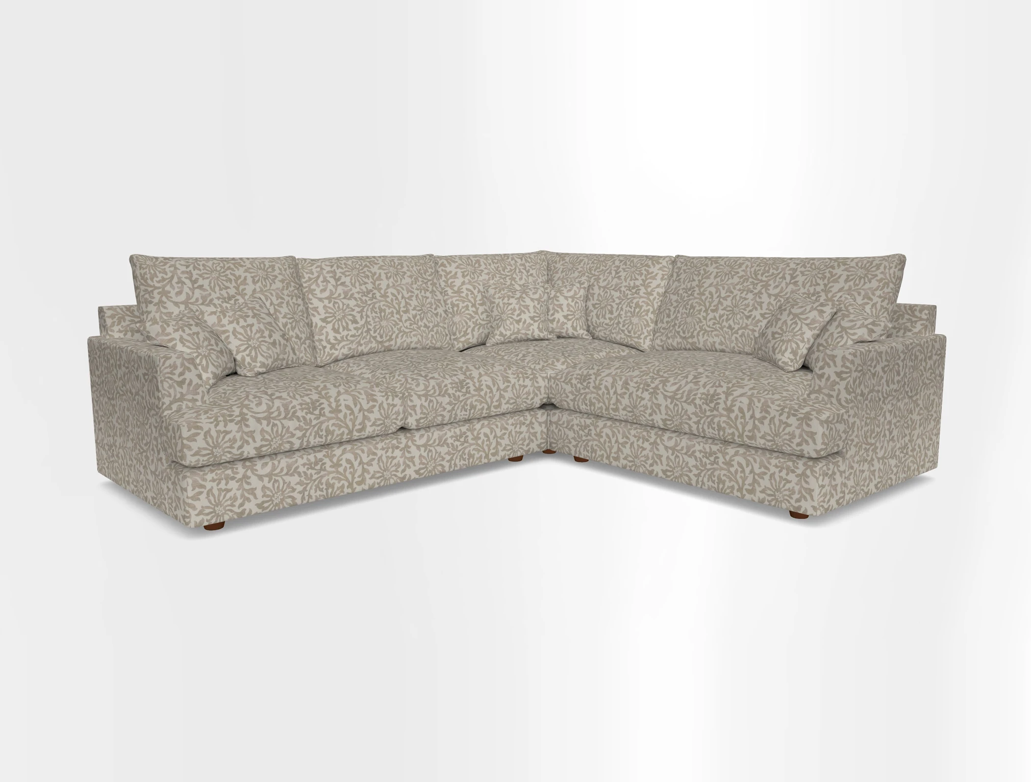 Slingsby Medium Fitted Cover Corner Unit LHF in Two Tone Plain Biscuit.  Loose cover version available
