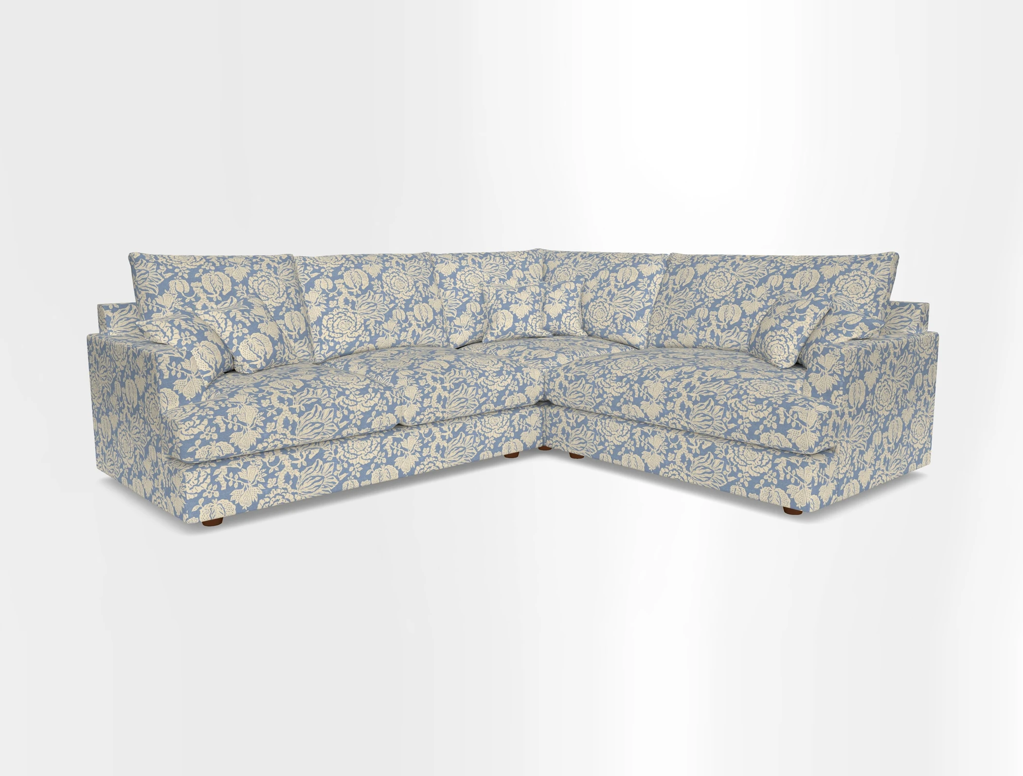 Slingsby Medium Fitted Cover Corner Unit LHF in Two Tone Plain Biscuit.  Loose cover version available