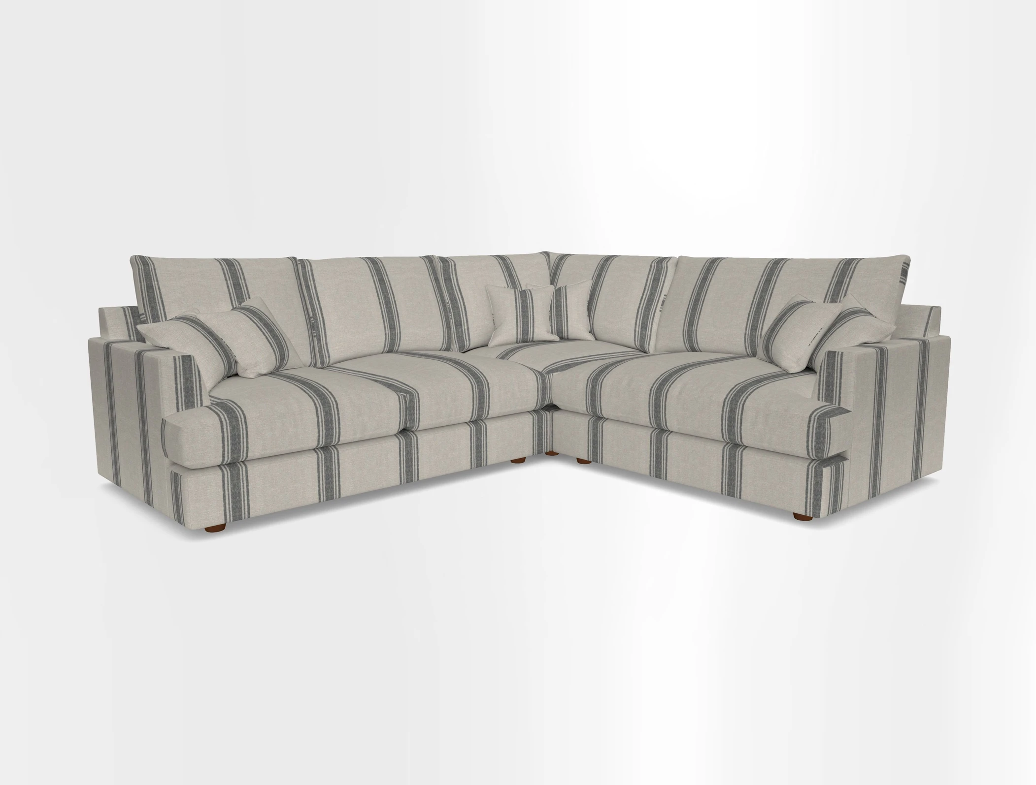 Slingsby Medium Fitted Cover Corner Unit LHF in Two Tone Plain Biscuit.  Loose cover version available