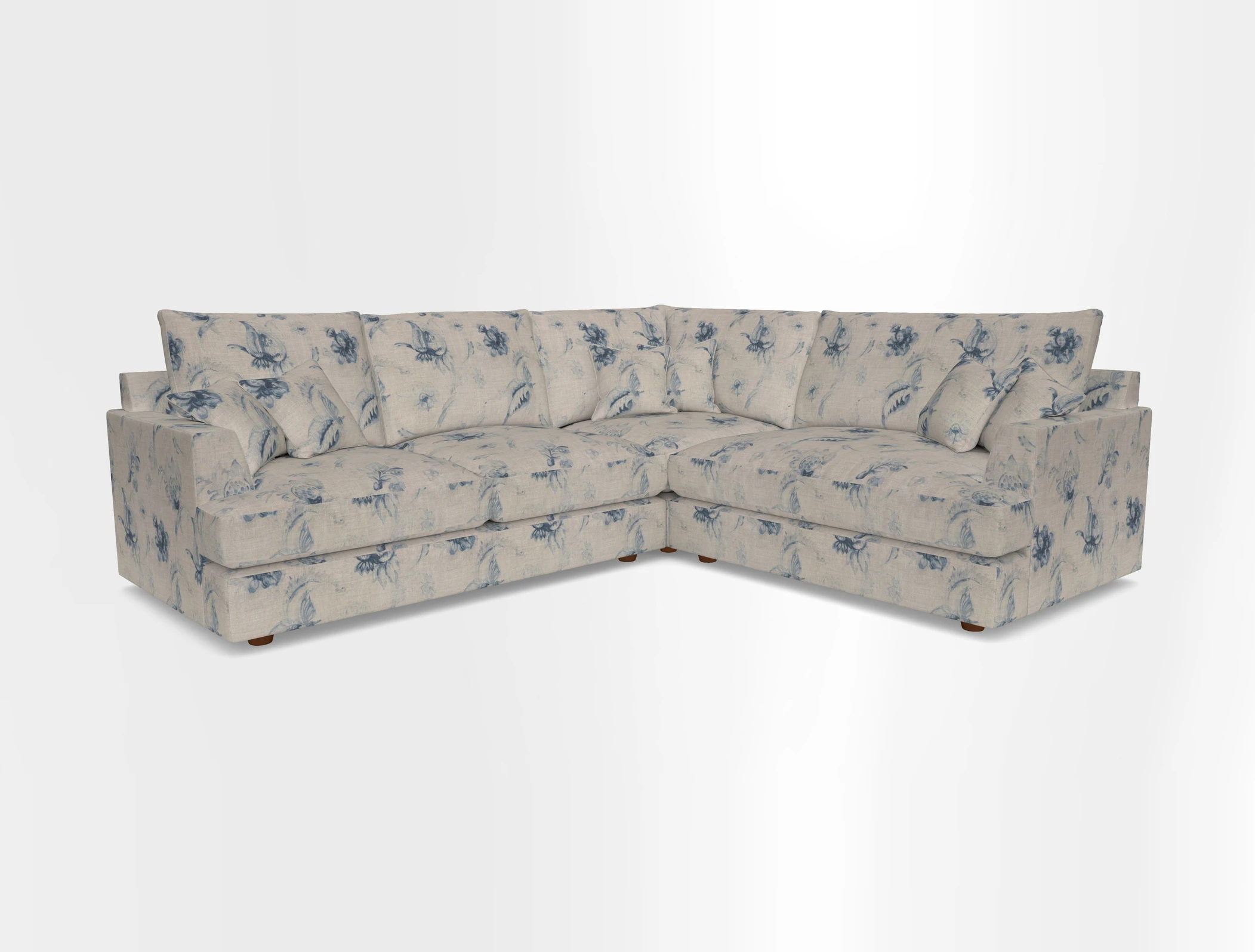 Slingsby Medium Fitted Cover Corner Unit LHF in Two Tone Plain Biscuit.  Loose cover version available