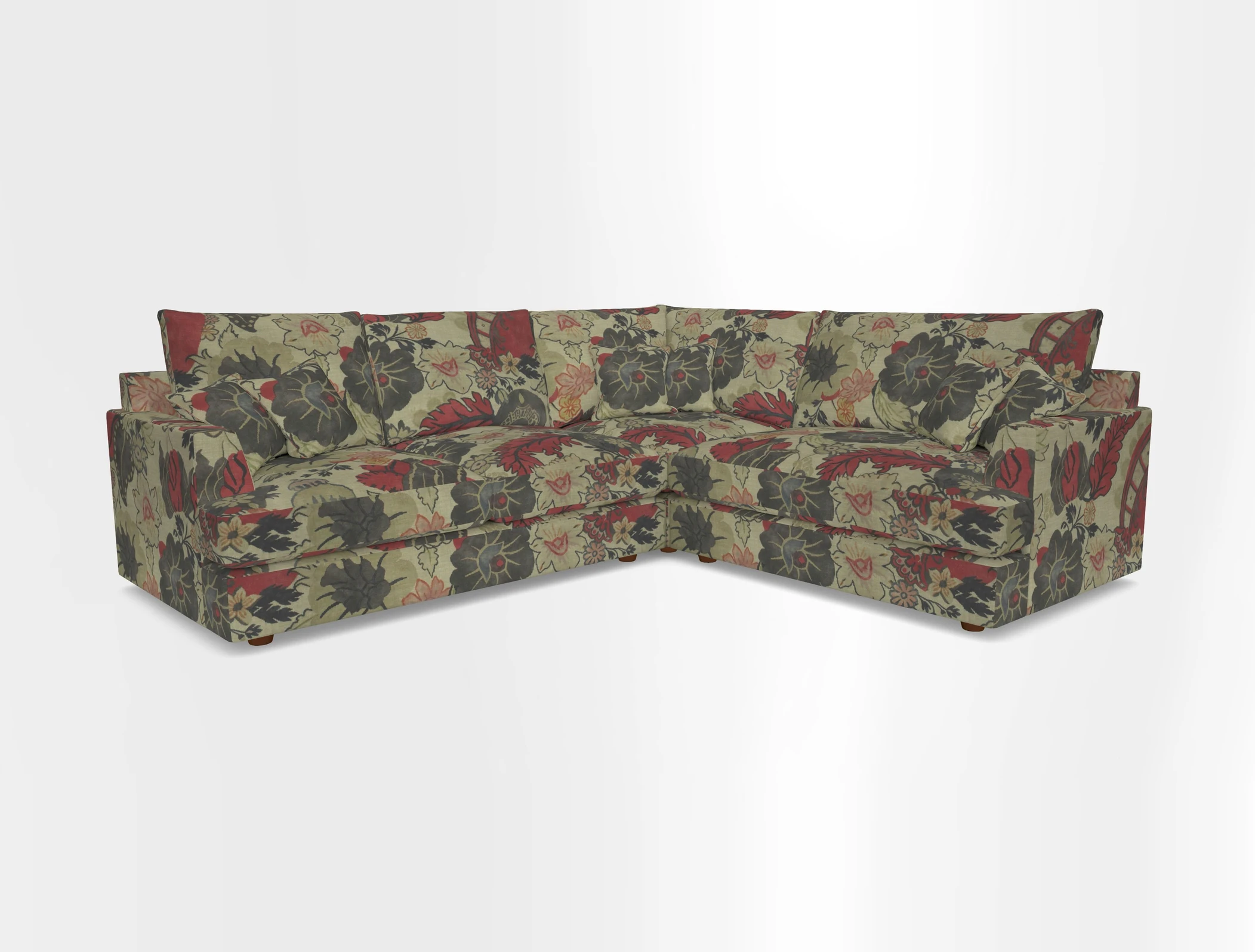 Slingsby Medium Fitted Cover Corner Unit LHF in Two Tone Plain Biscuit.  Loose cover version available
