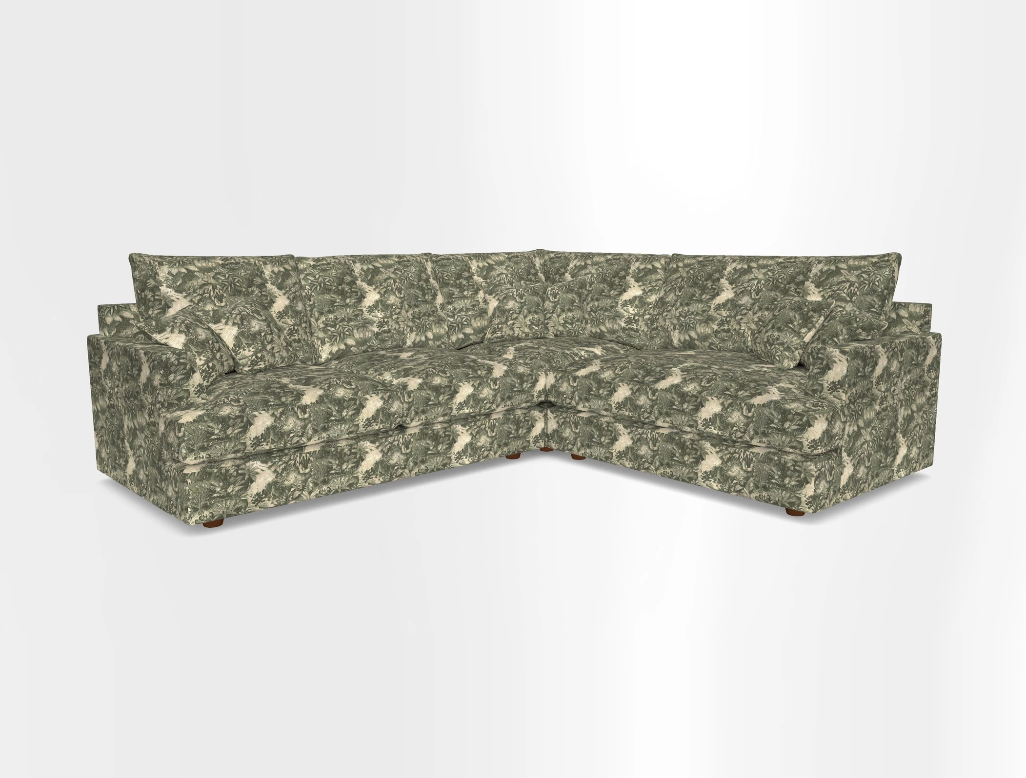 Slingsby Medium Fitted Cover Corner Unit LHF in Two Tone Plain Biscuit.  Loose cover version available