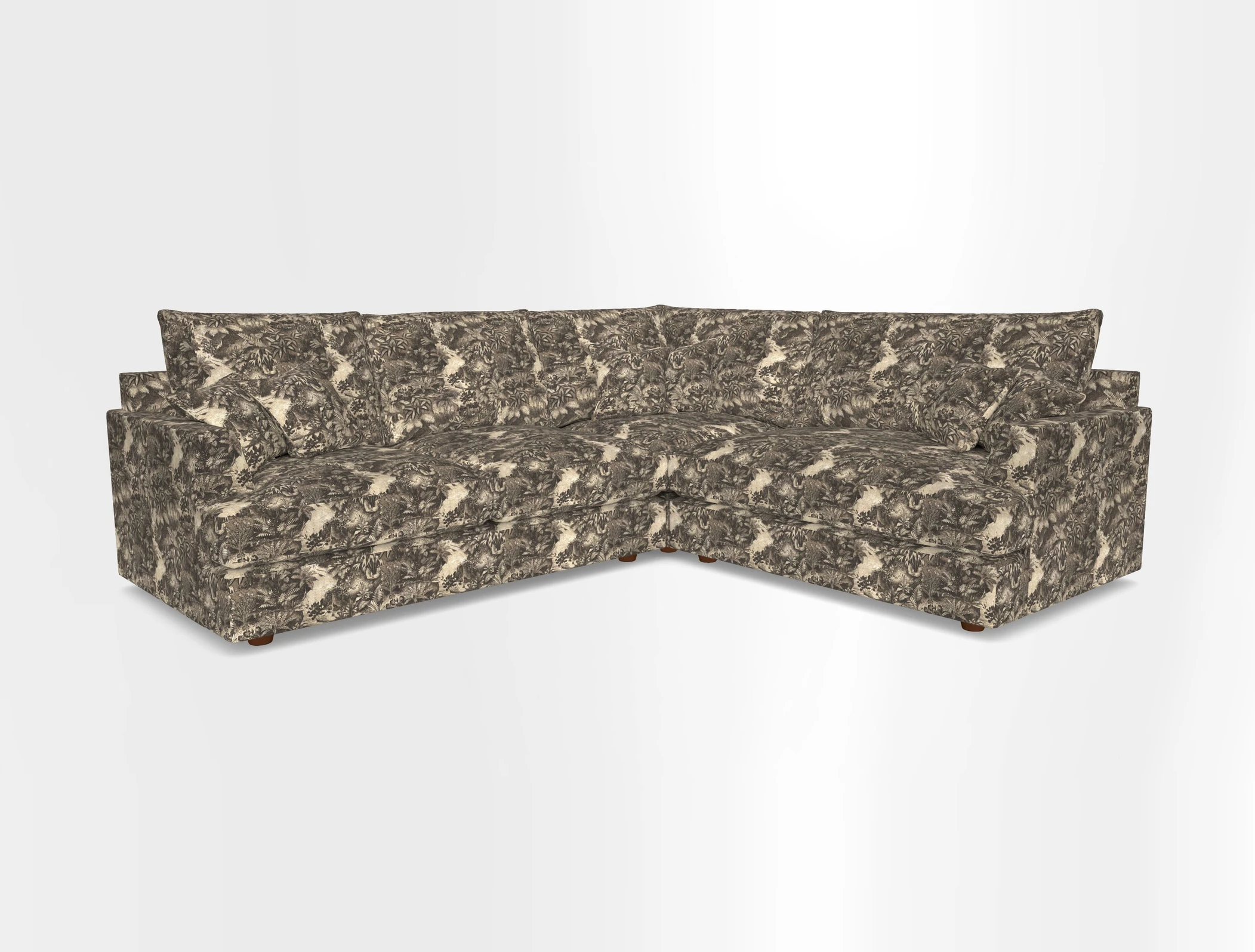Slingsby Medium Fitted Cover Corner Unit LHF in Two Tone Plain Biscuit.  Loose cover version available