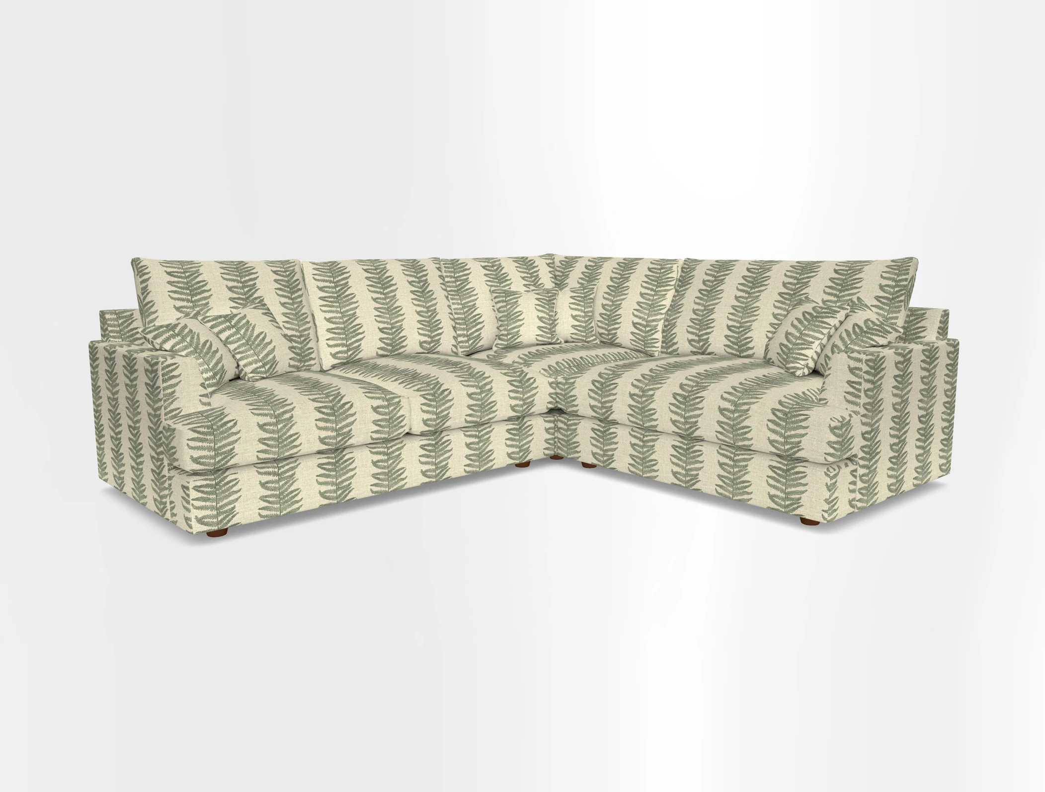 Slingsby Medium Fitted Cover Corner Unit LHF in Two Tone Plain Biscuit.  Loose cover version available