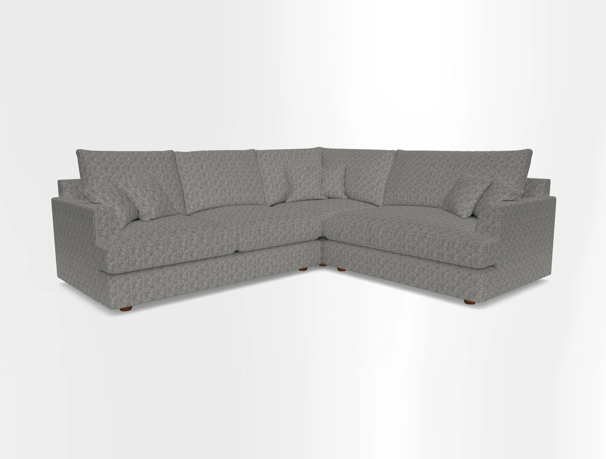 Slingsby Medium Fitted Cover Corner Unit LHF in Two Tone Plain Biscuit.  Loose cover version available