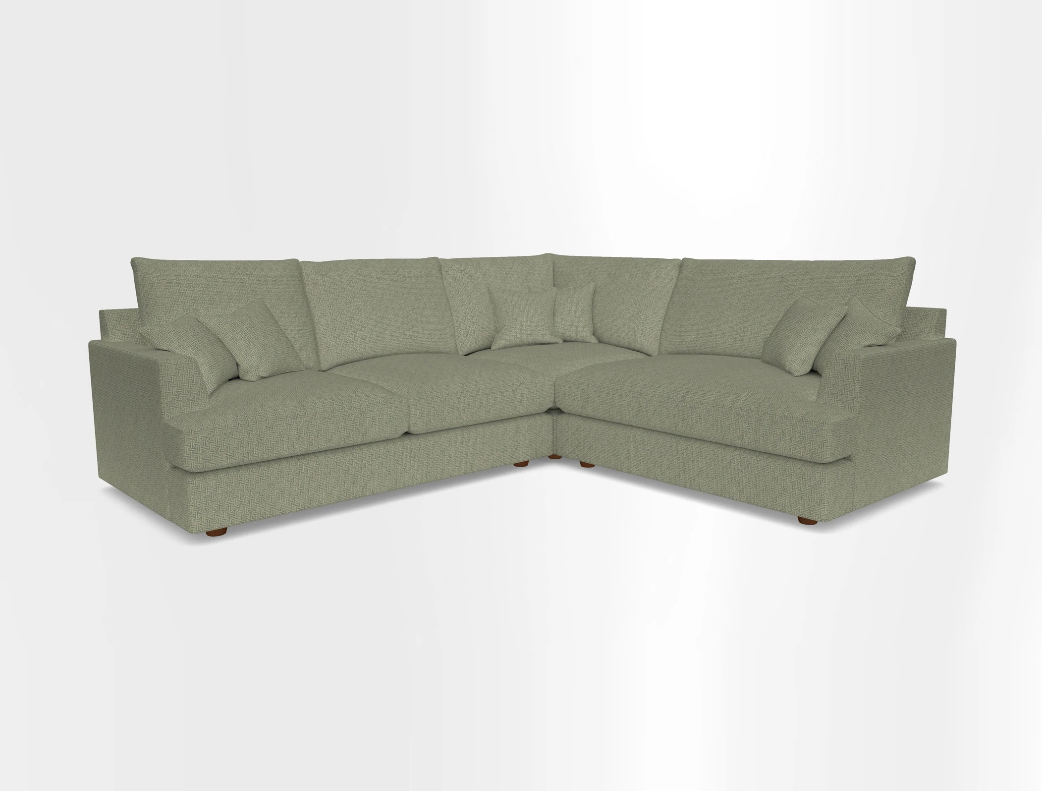 Slingsby Medium Fitted Cover Corner Unit LHF in Two Tone Plain Biscuit.  Loose cover version available