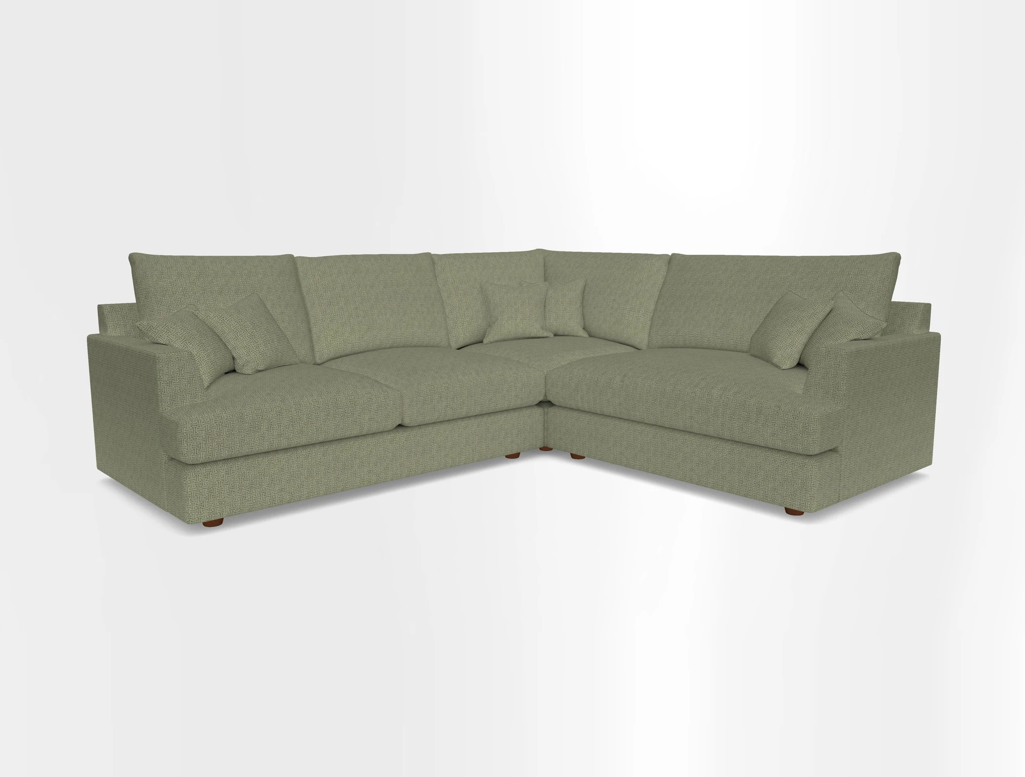 Slingsby Medium Fitted Cover Corner Unit LHF in Two Tone Plain Biscuit.  Loose cover version available