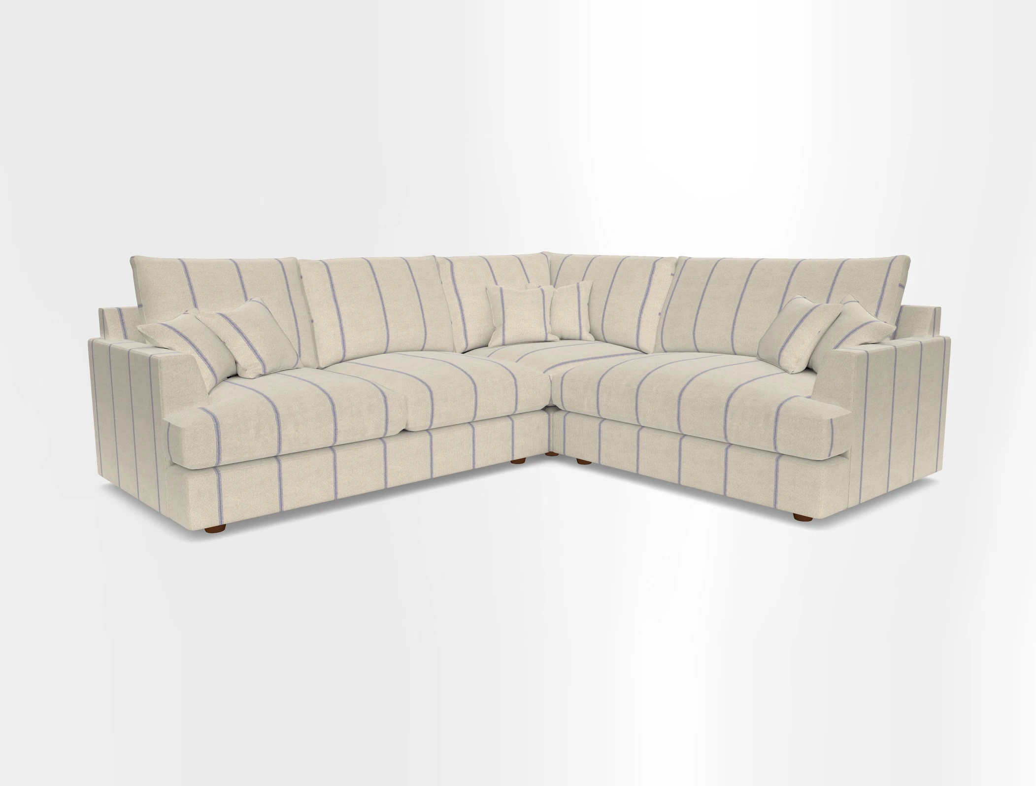 Slingsby Medium Fitted Cover Corner Unit LHF in Two Tone Plain Biscuit.  Loose cover version available