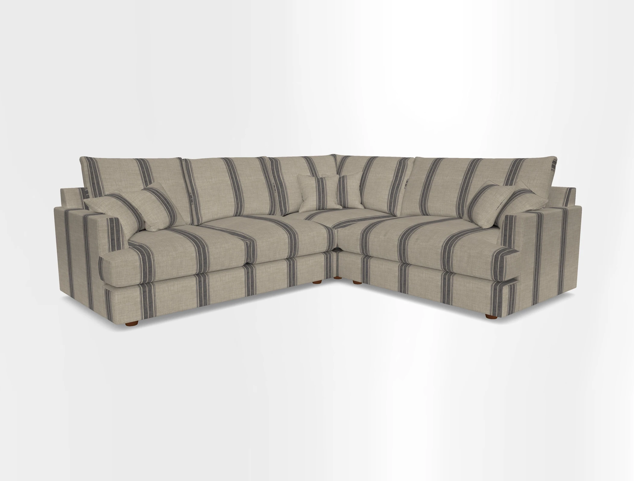 Slingsby Medium Fitted Cover Corner Unit LHF in Two Tone Plain Biscuit.  Loose cover version available