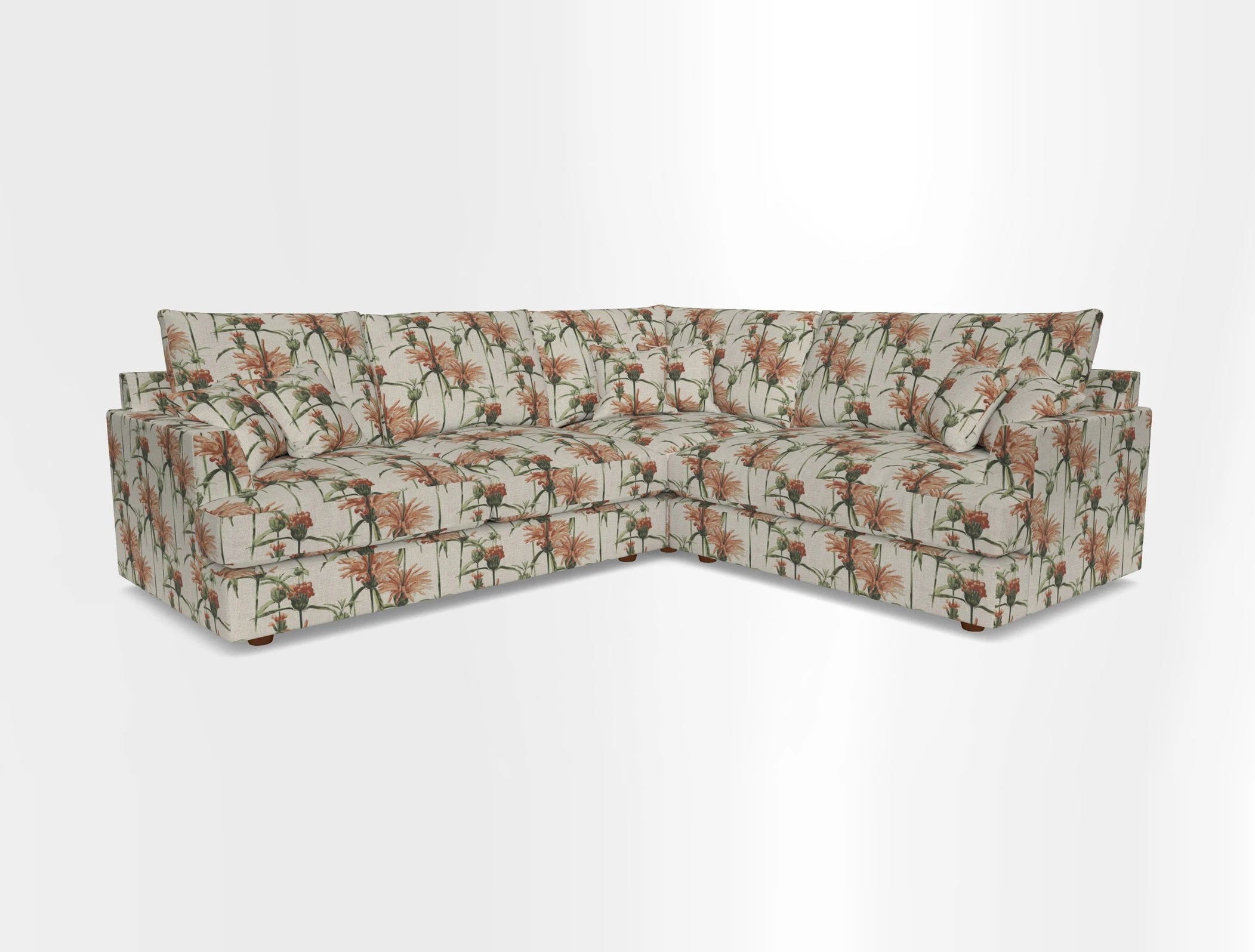 Slingsby Medium Fitted Cover Corner Unit LHF in Two Tone Plain Biscuit.  Loose cover version available