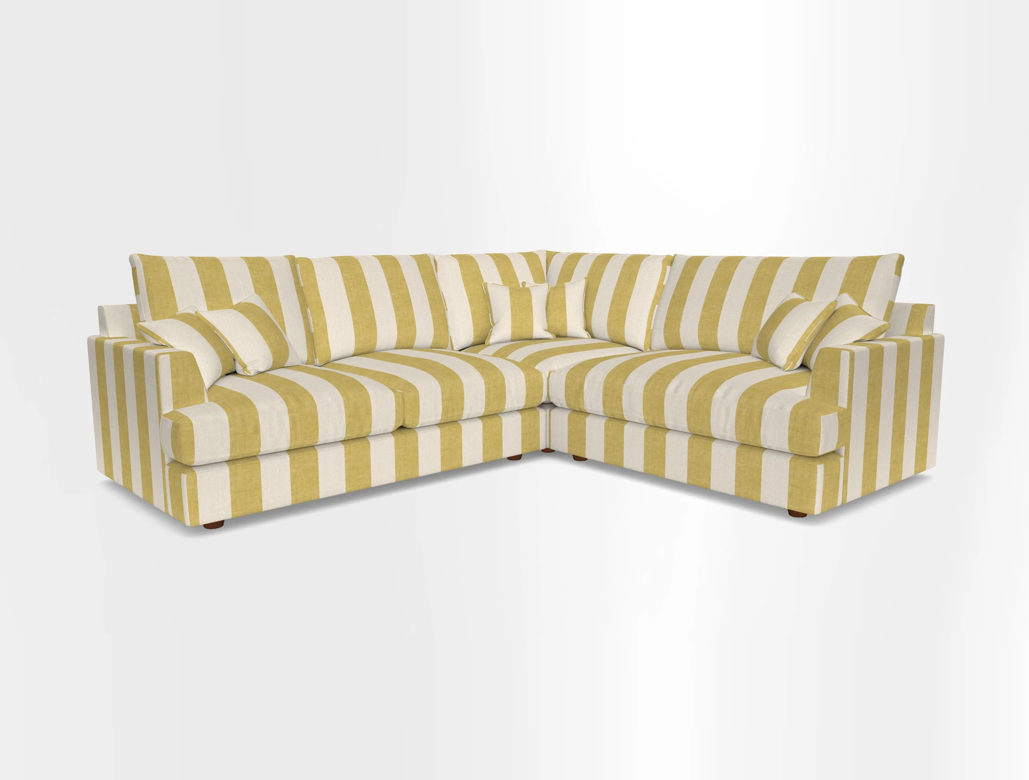 Slingsby Medium Fitted Cover Corner Unit LHF in Two Tone Plain Biscuit.  Loose cover version available