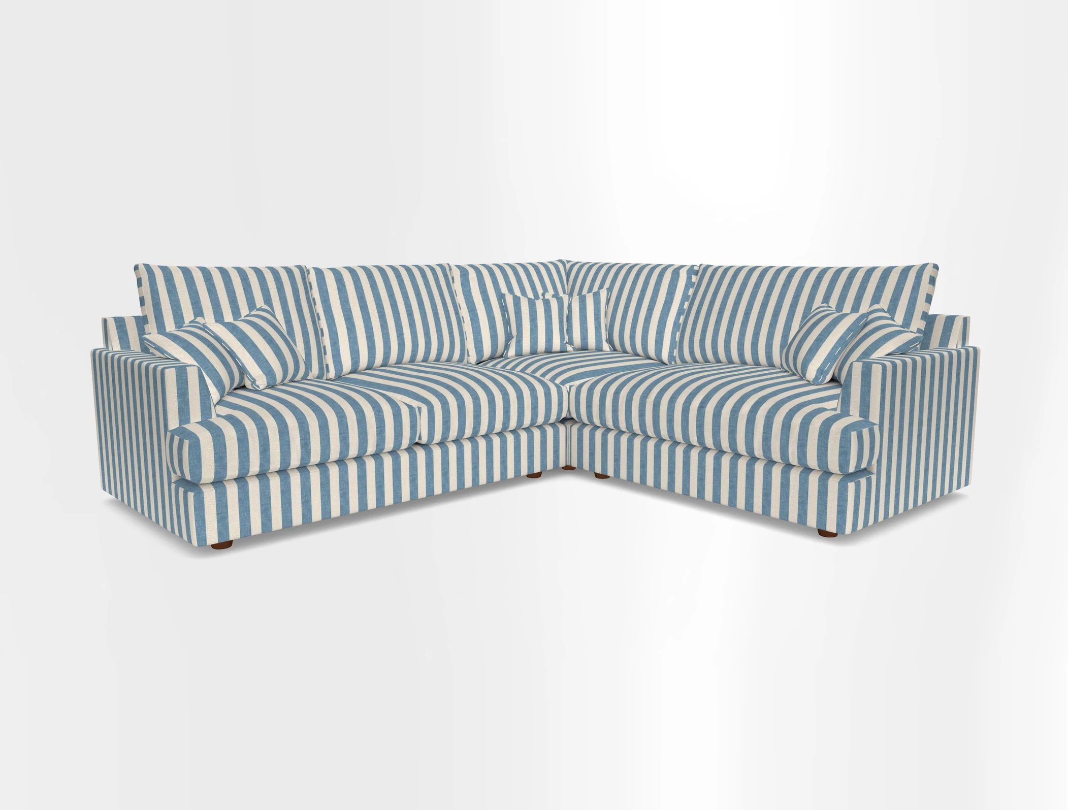 Slingsby Medium Fitted Cover Corner Unit LHF in Two Tone Plain Biscuit.  Loose cover version available