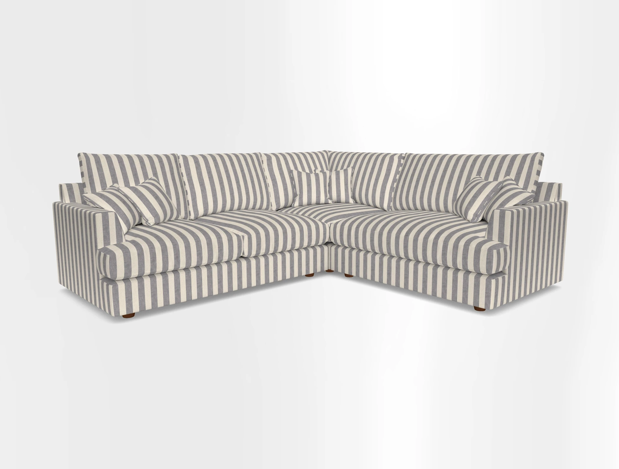 Slingsby Medium Fitted Cover Corner Unit LHF in Two Tone Plain Biscuit.  Loose cover version available