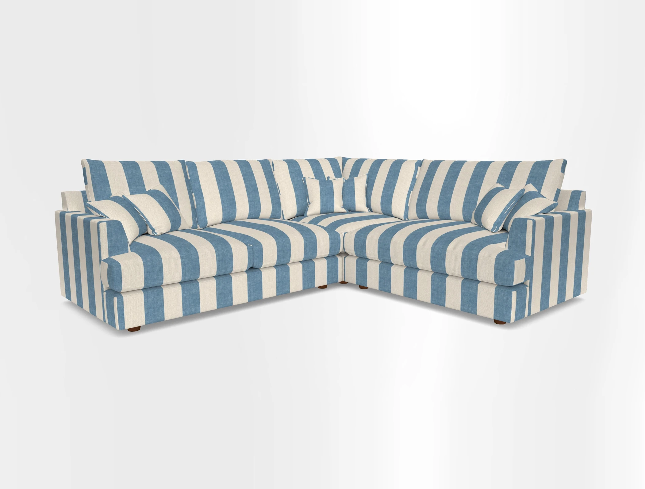 Slingsby Medium Fitted Cover Corner Unit LHF in Two Tone Plain Biscuit.  Loose cover version available
