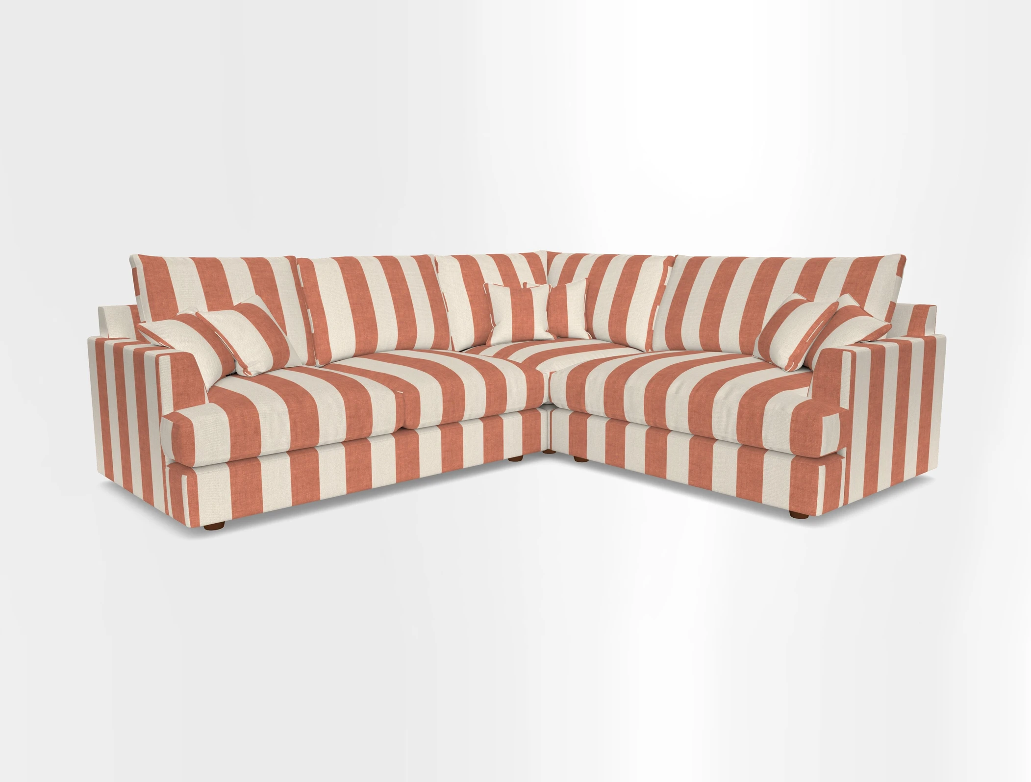 Slingsby Medium Fitted Cover Corner Unit LHF in Two Tone Plain Biscuit.  Loose cover version available