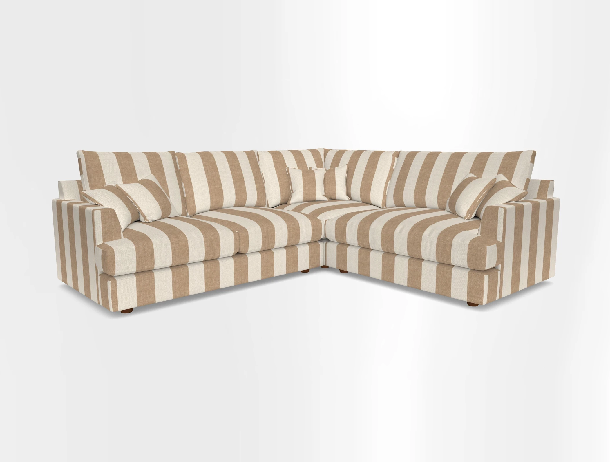 Slingsby Medium Fitted Cover Corner Unit LHF in Two Tone Plain Biscuit.  Loose cover version available