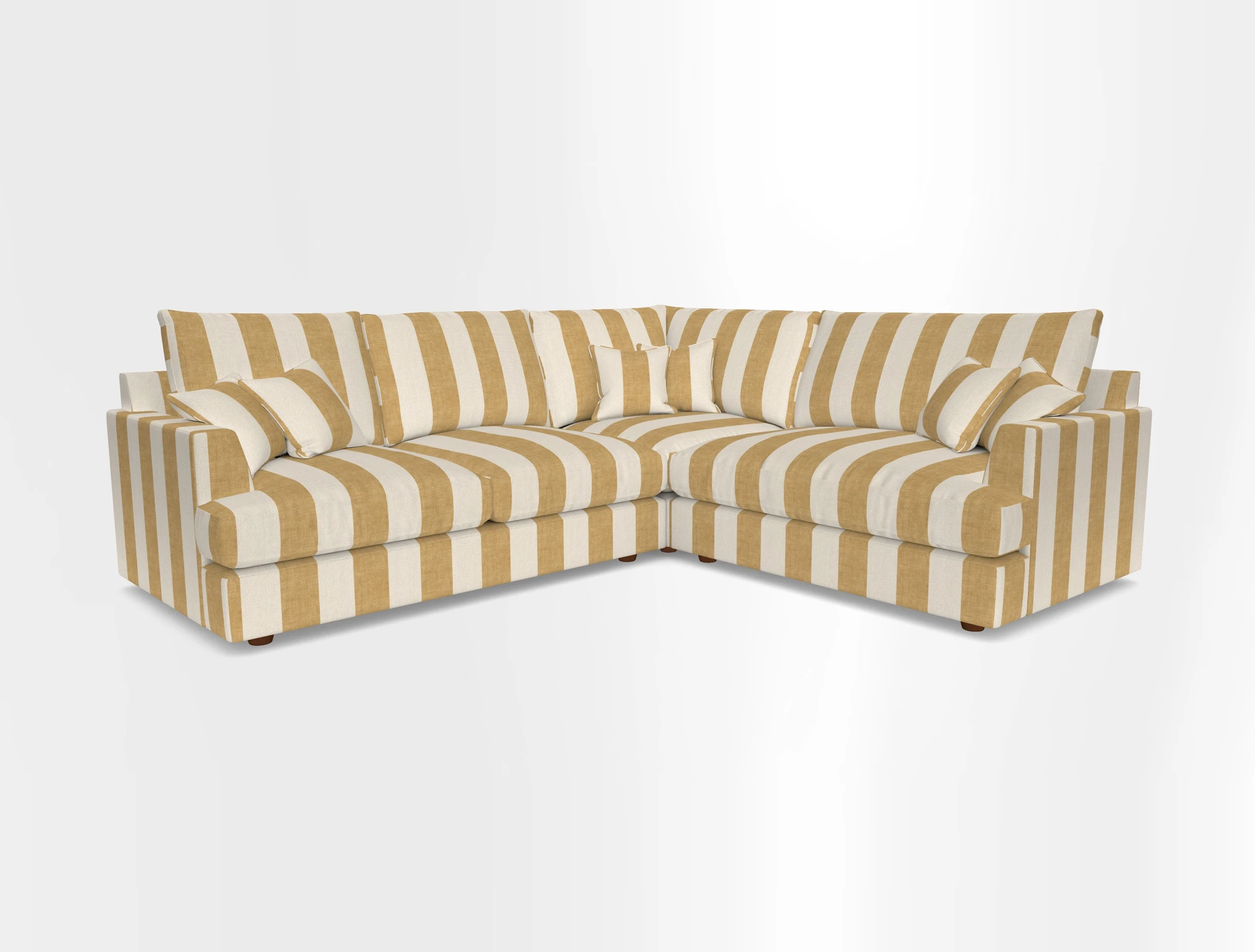 Slingsby Medium Fitted Cover Corner Unit LHF in Two Tone Plain Biscuit.  Loose cover version available