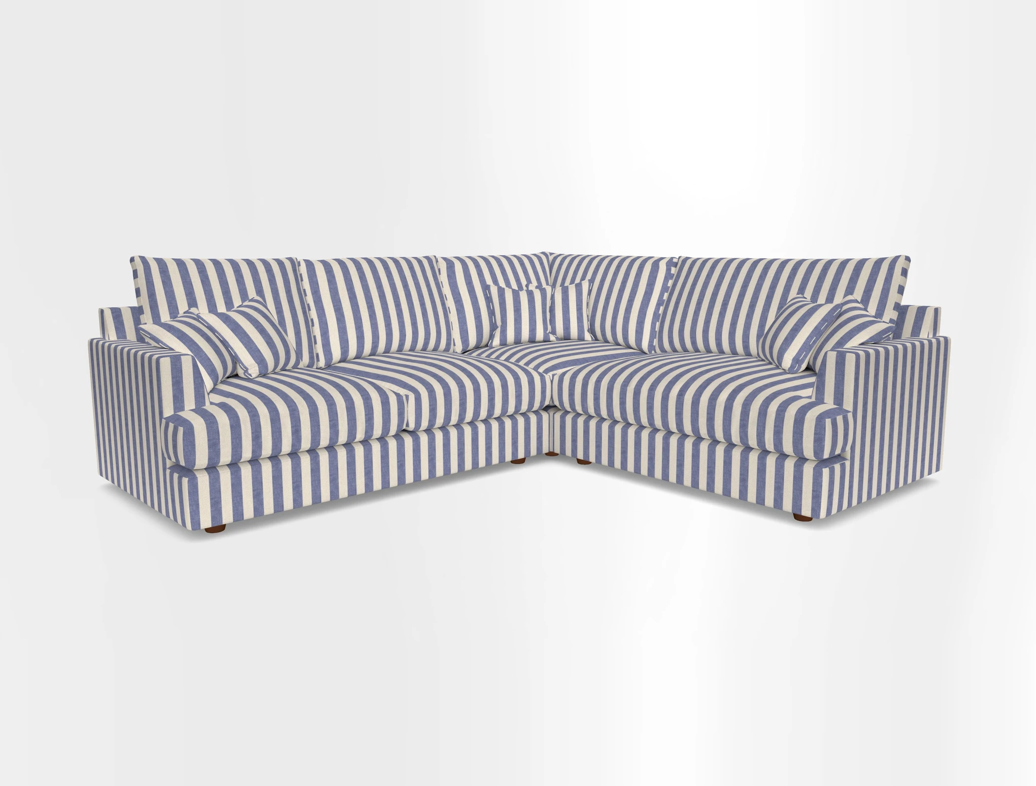 Slingsby Medium Fitted Cover Corner Unit LHF in Two Tone Plain Biscuit.  Loose cover version available