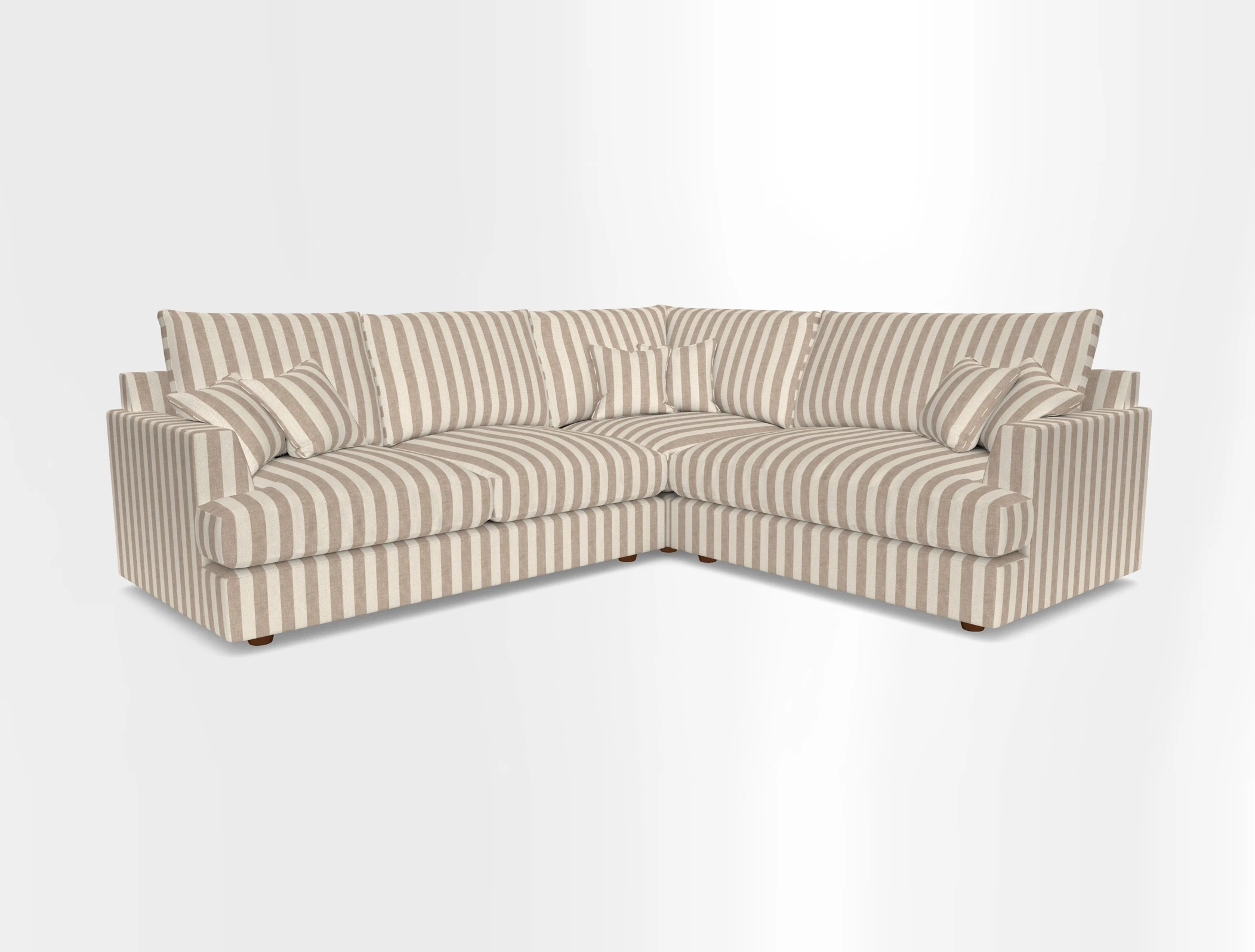 Slingsby Medium Fitted Cover Corner Unit LHF in Two Tone Plain Biscuit.  Loose cover version available