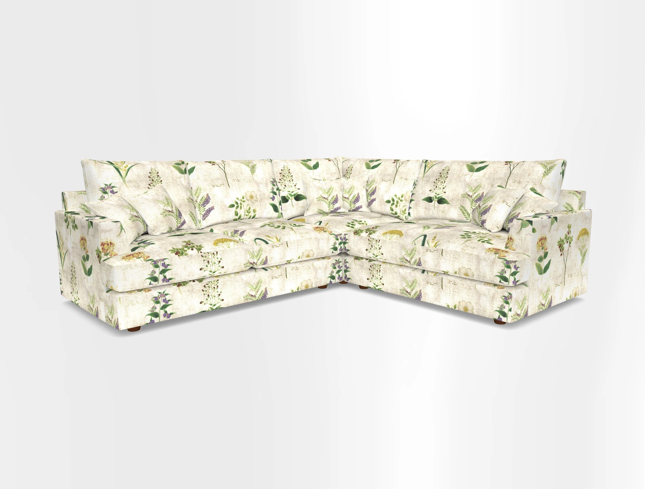 Slingsby Medium Fitted Cover Corner Unit LHF in Two Tone Plain Biscuit.  Loose cover version available