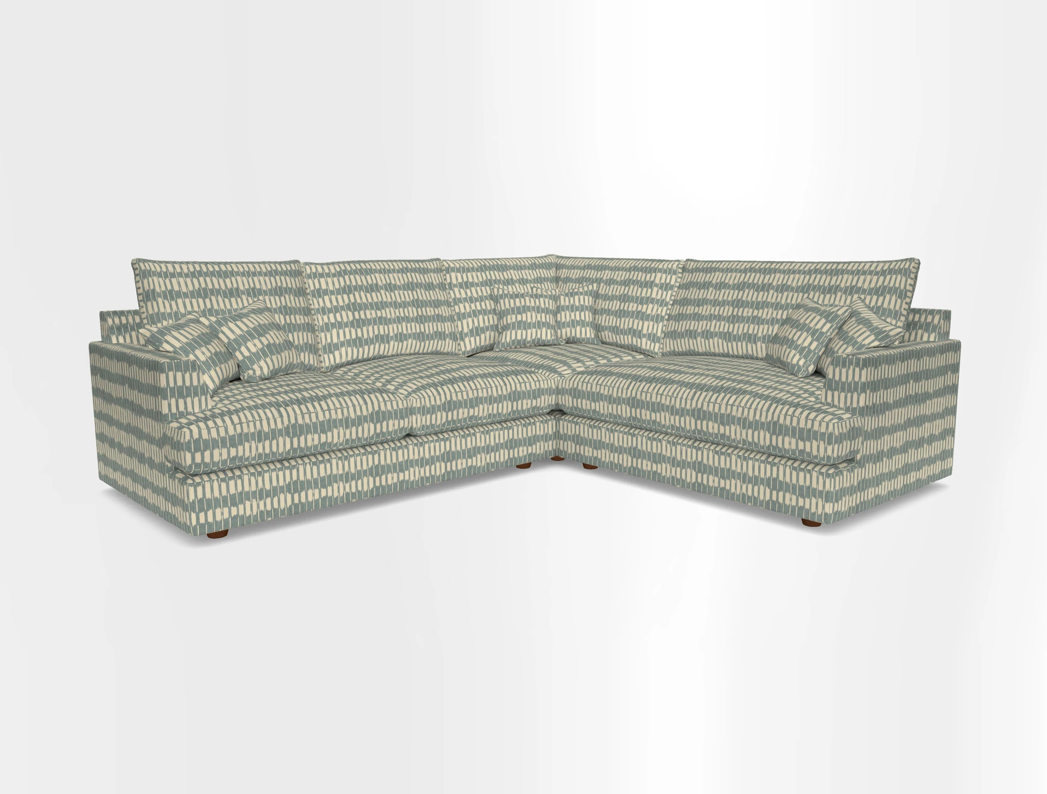 Slingsby Medium Fitted Cover Corner Unit LHF in Two Tone Plain Biscuit.  Loose cover version available