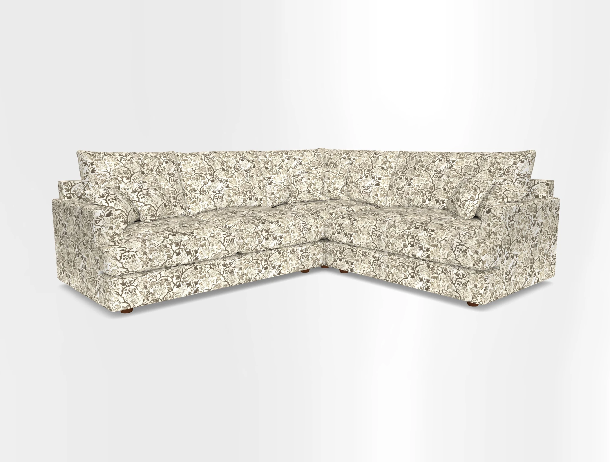 Slingsby Medium Fitted Cover Corner Unit LHF in Two Tone Plain Biscuit.  Loose cover version available