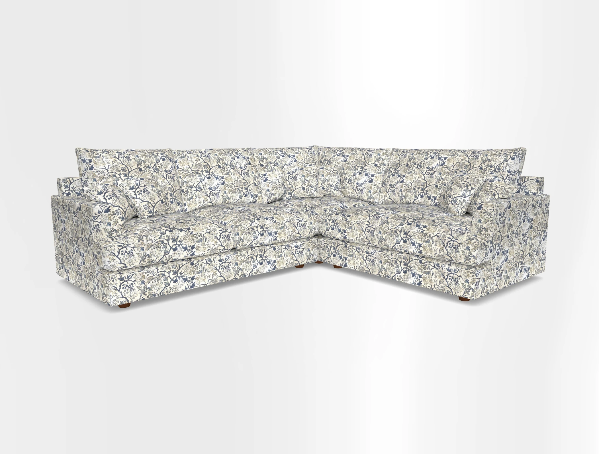 Slingsby Medium Fitted Cover Corner Unit LHF in Two Tone Plain Biscuit.  Loose cover version available
