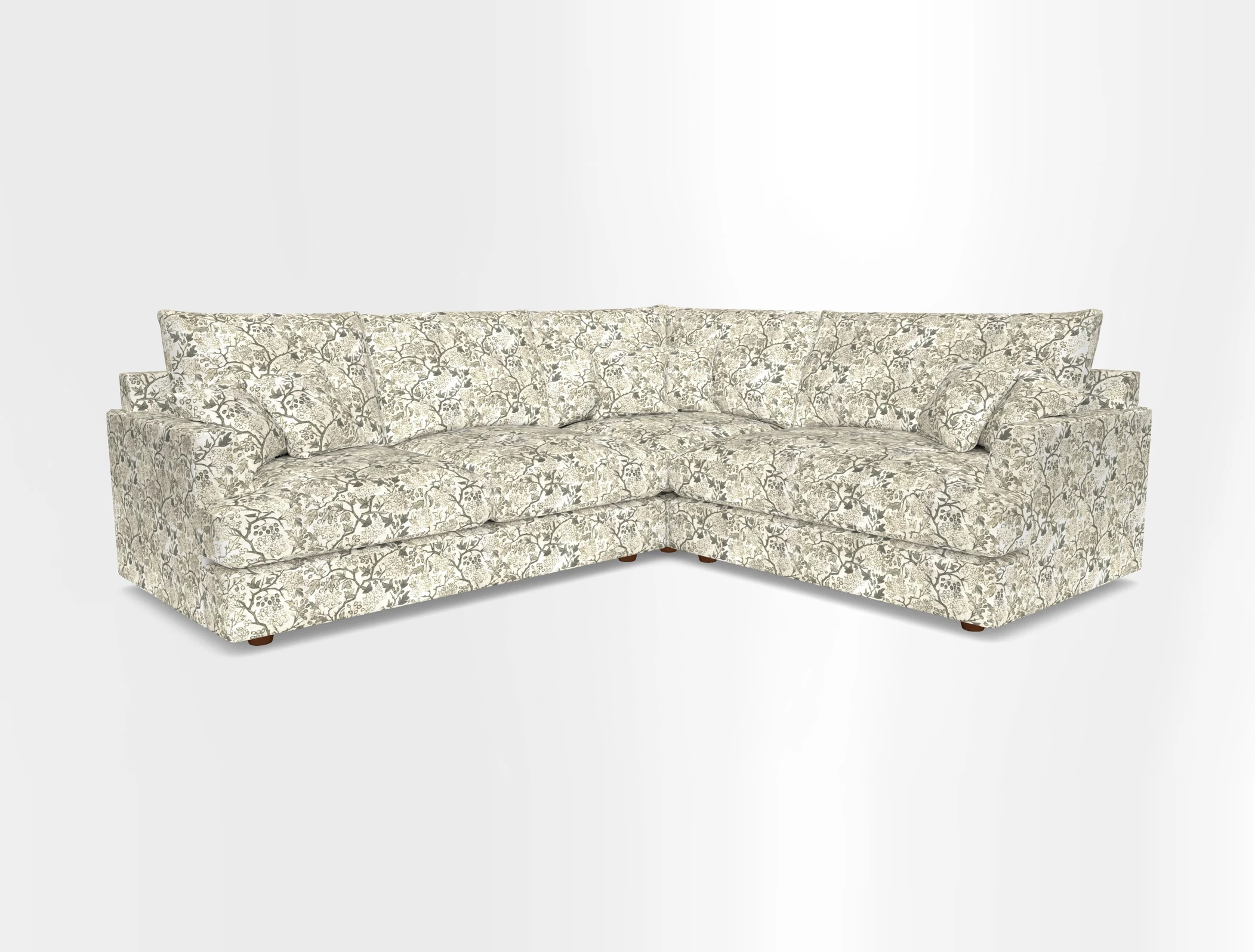 Slingsby Medium Fitted Cover Corner Unit LHF in Two Tone Plain Biscuit.  Loose cover version available