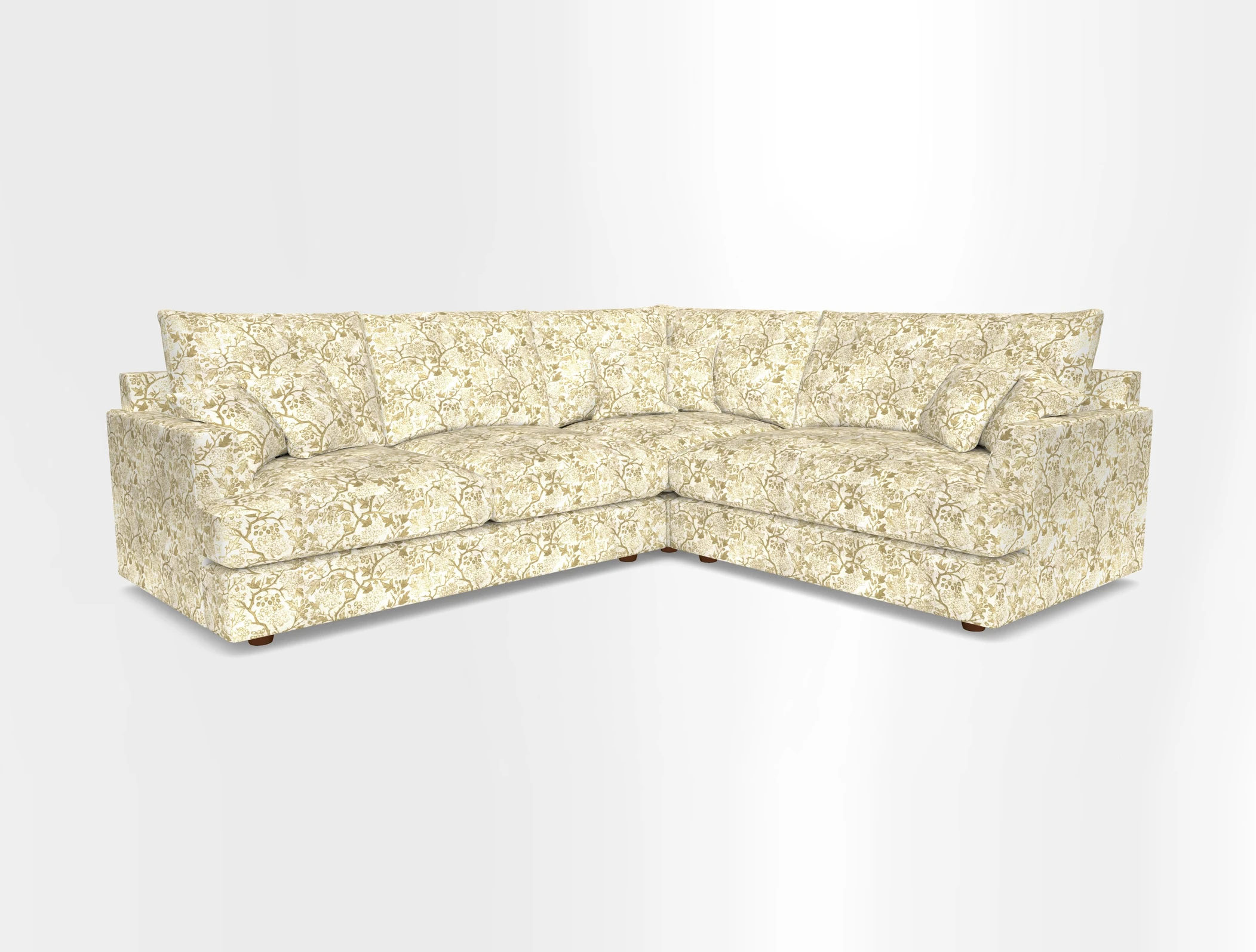 Slingsby Medium Fitted Cover Corner Unit LHF in Two Tone Plain Biscuit.  Loose cover version available