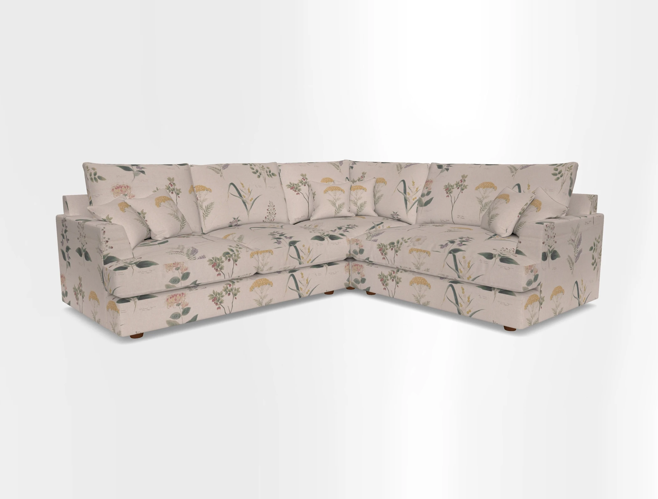 Slingsby Medium Fitted Cover Corner Unit LHF in Two Tone Plain Biscuit.  Loose cover version available
