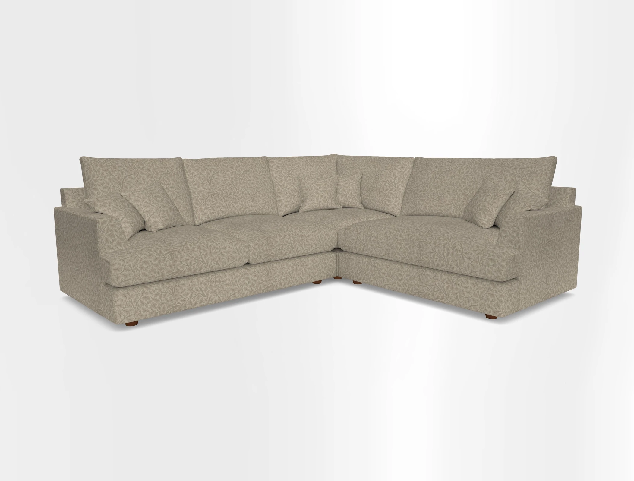 Slingsby Medium Fitted Cover Corner Unit LHF in Two Tone Plain Biscuit.  Loose cover version available