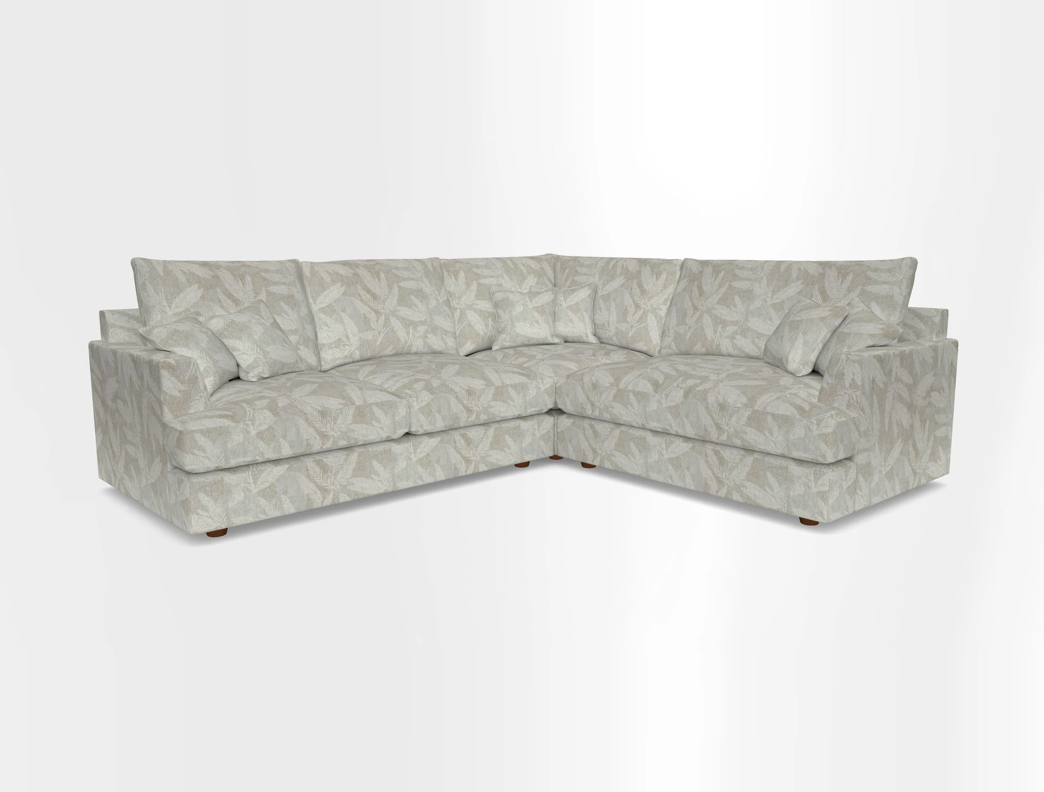 Slingsby Medium Fitted Cover Corner Unit LHF in Two Tone Plain Biscuit.  Loose cover version available