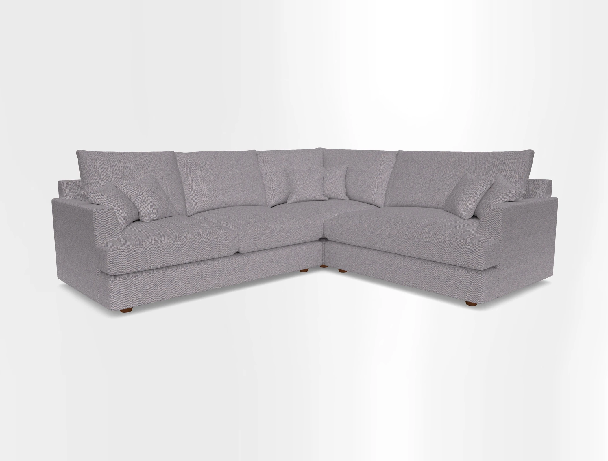 Slingsby Medium Fitted Cover Corner Unit LHF in Two Tone Plain Biscuit.  Loose cover version available