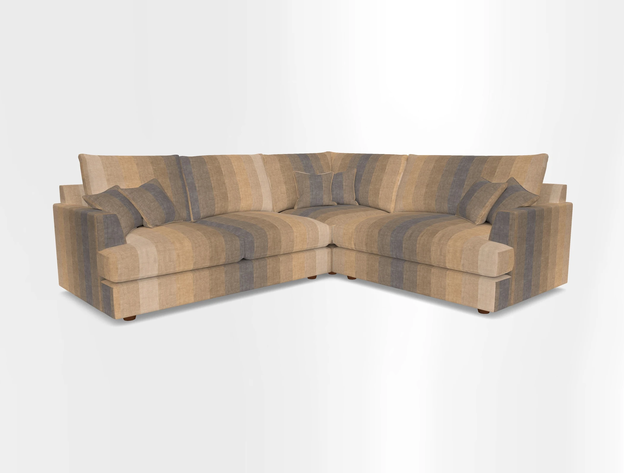 Slingsby Medium Fitted Cover Corner Unit LHF in Two Tone Plain Biscuit.  Loose cover version available