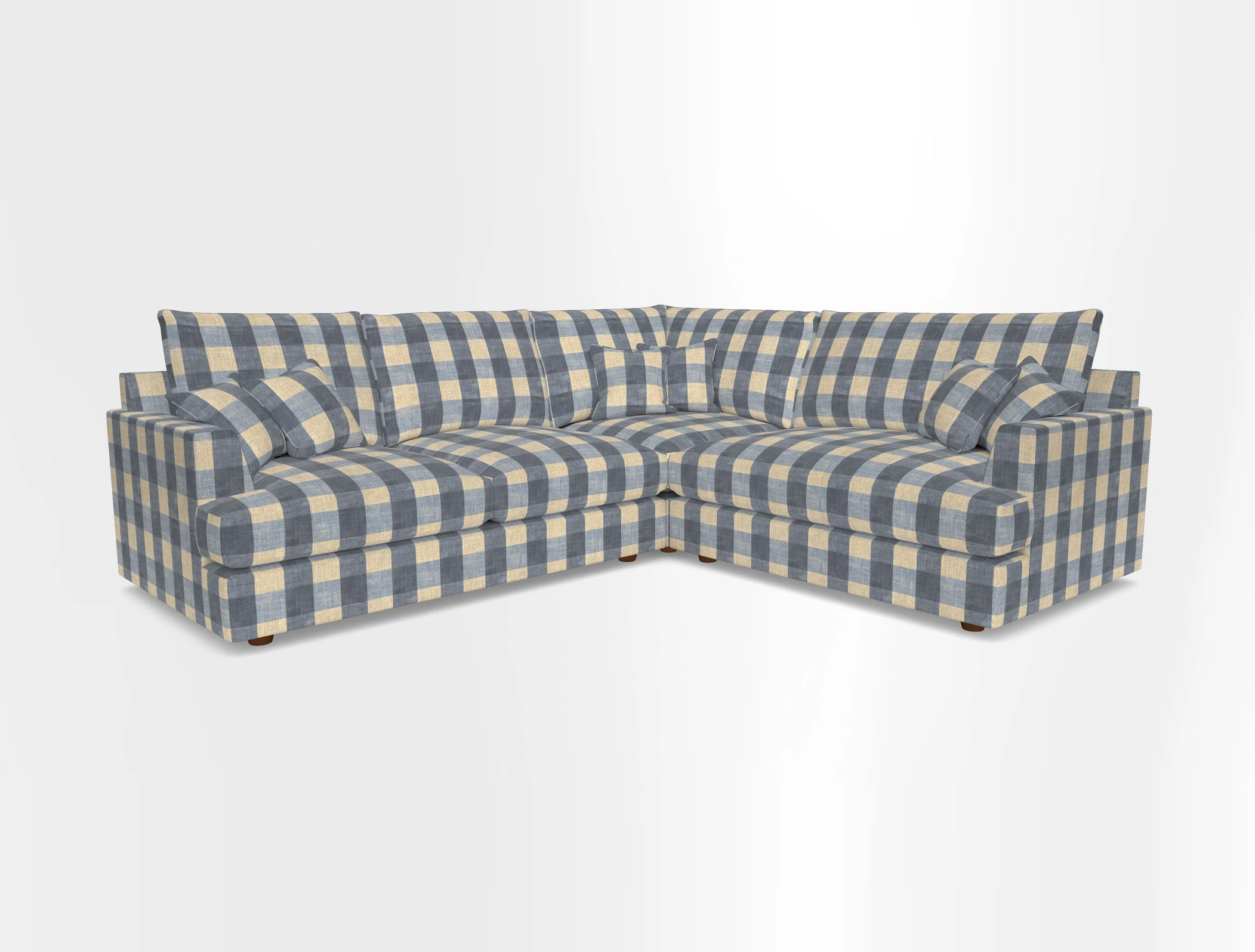Slingsby Medium Fitted Cover Corner Unit LHF in Two Tone Plain Biscuit.  Loose cover version available