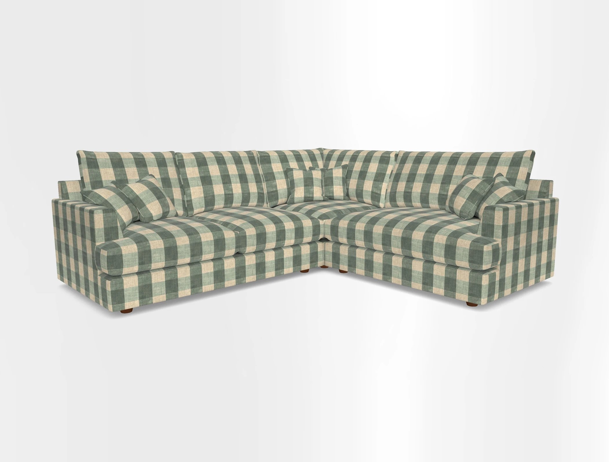 Slingsby Medium Fitted Cover Corner Unit LHF in Two Tone Plain Biscuit.  Loose cover version available