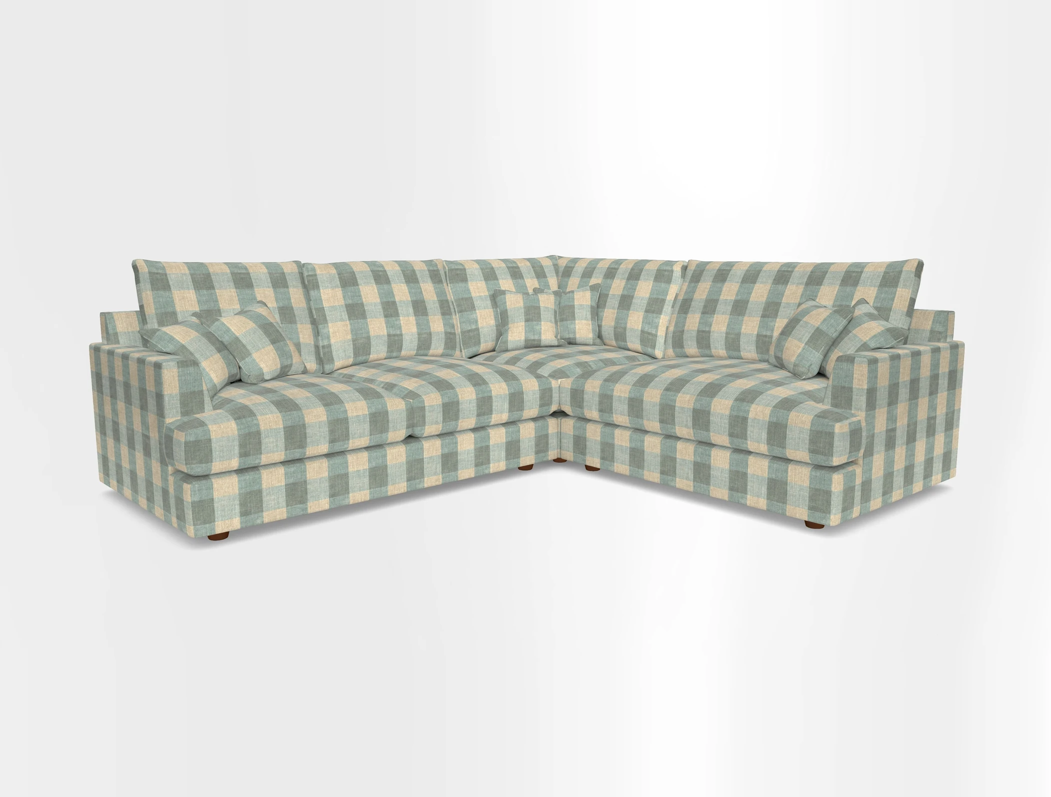 Slingsby Medium Fitted Cover Corner Unit LHF in Two Tone Plain Biscuit.  Loose cover version available