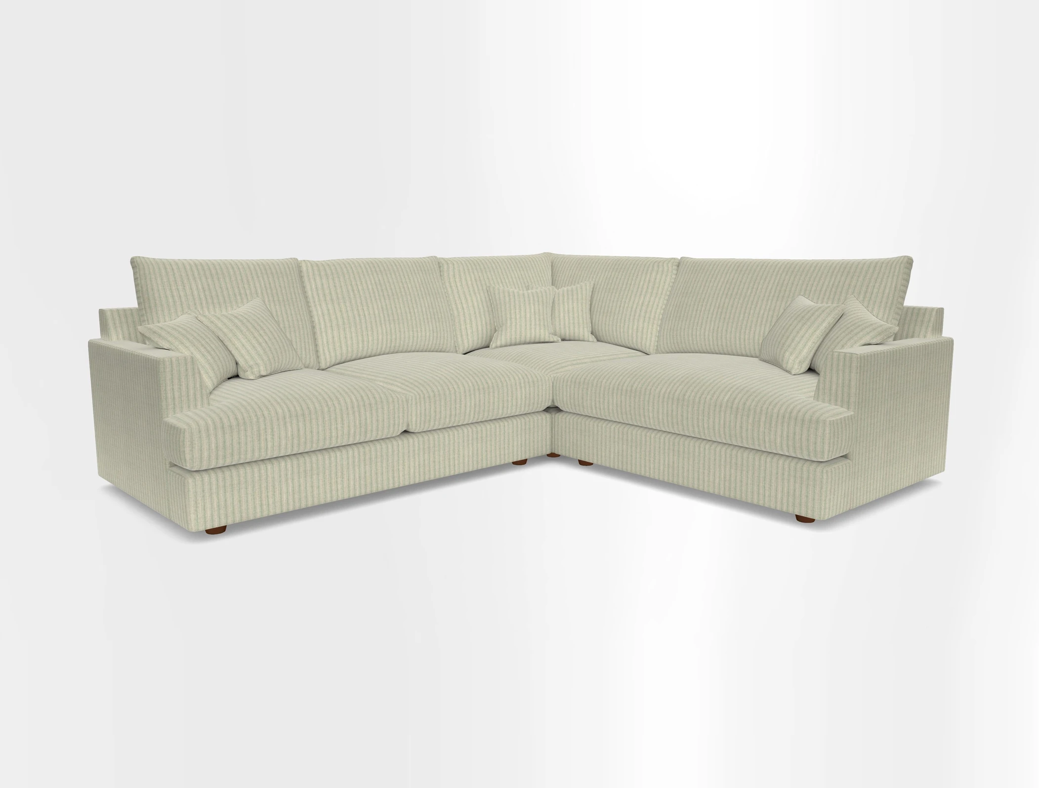 Slingsby Medium Fitted Cover Corner Unit LHF in Two Tone Plain Biscuit.  Loose cover version available