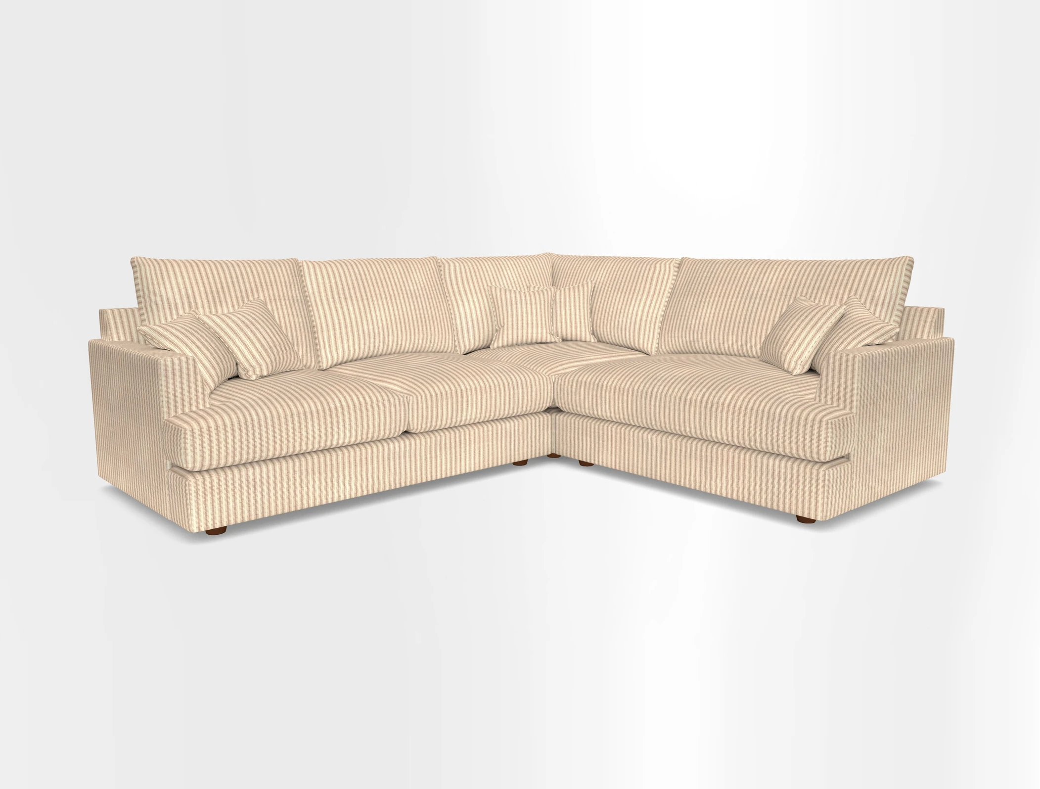 Slingsby Medium Fitted Cover Corner Unit LHF in Two Tone Plain Biscuit.  Loose cover version available
