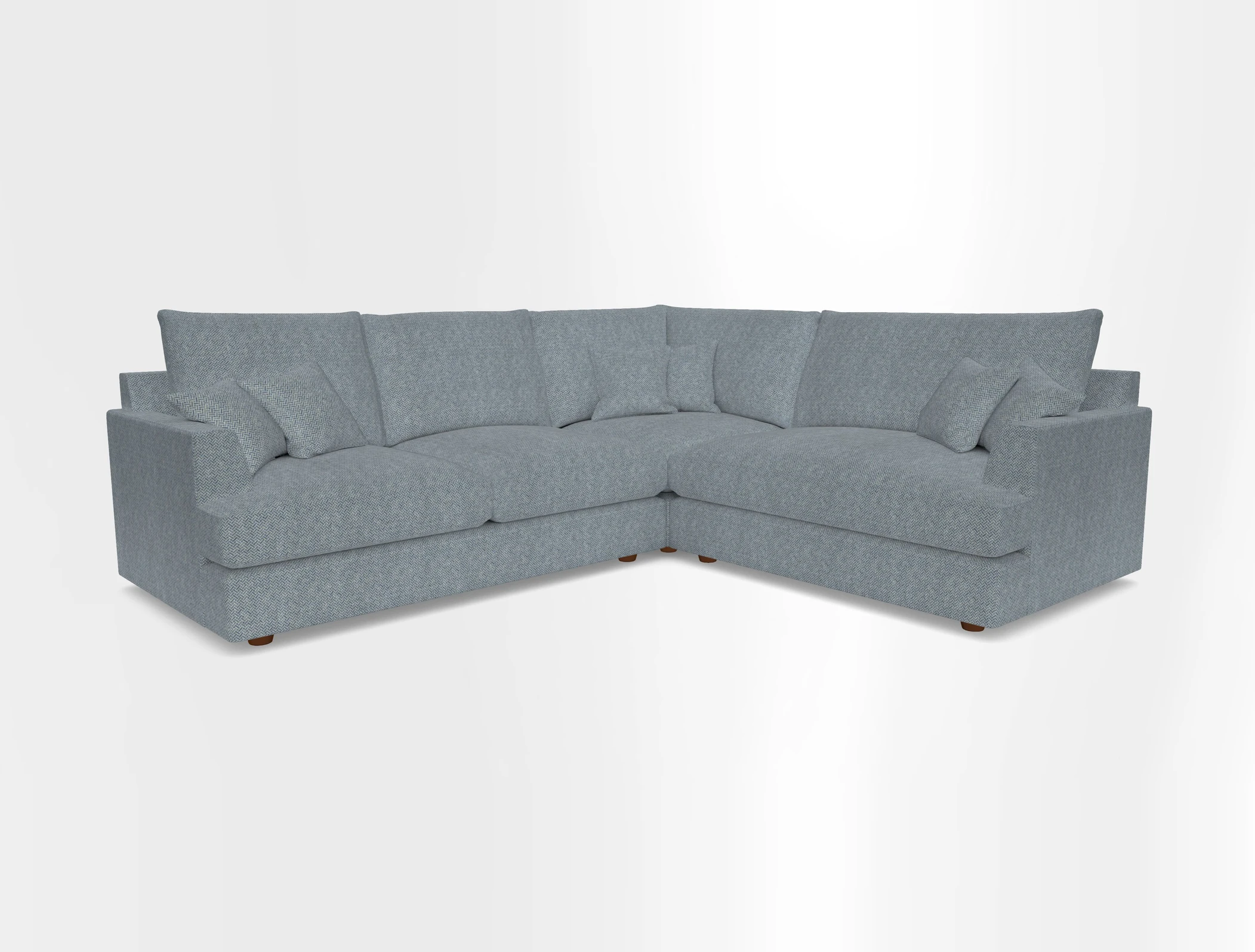 Slingsby Medium Fitted Cover Corner Unit LHF in Two Tone Plain Biscuit.  Loose cover version available
