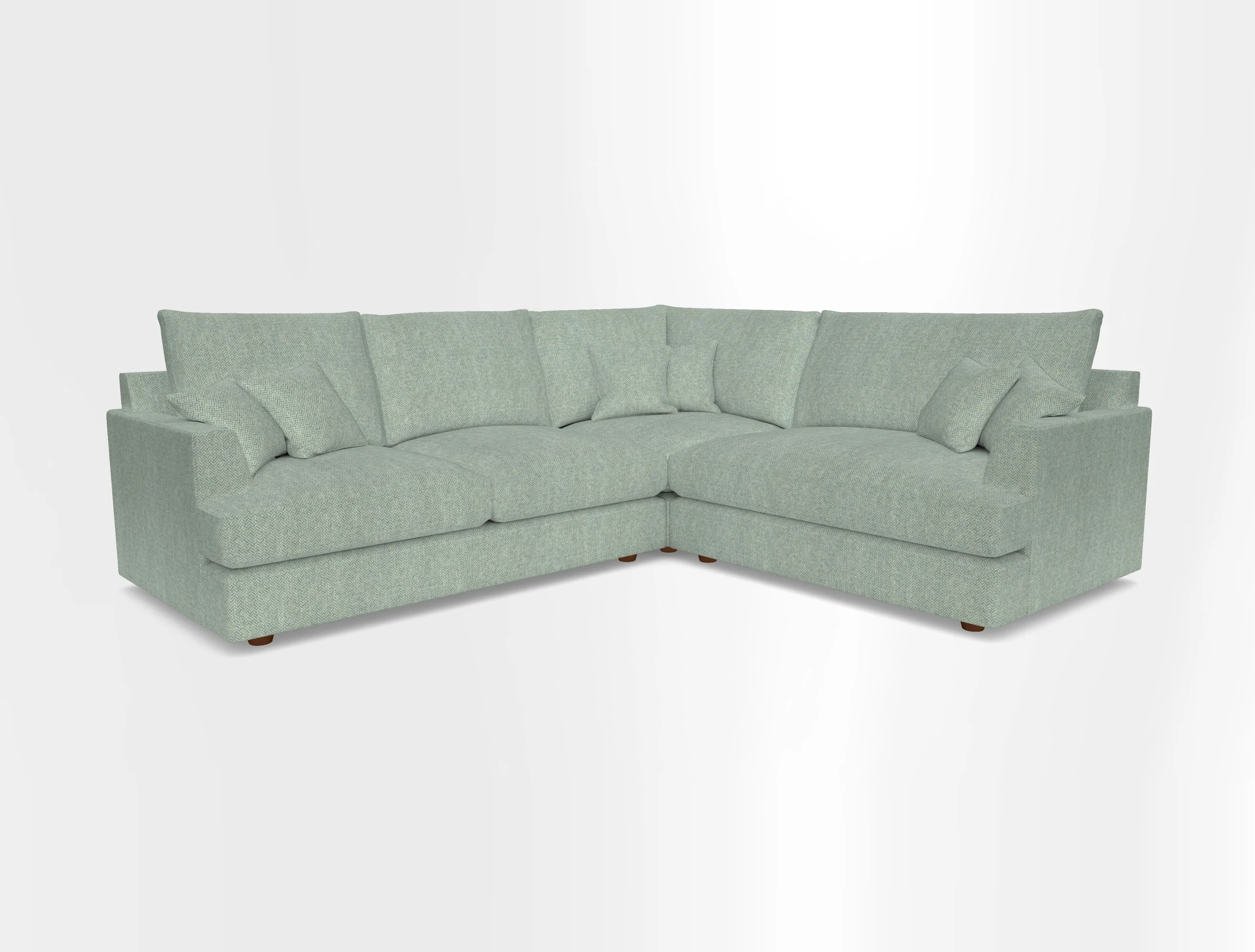 Slingsby Medium Fitted Cover Corner Unit LHF in Two Tone Plain Biscuit.  Loose cover version available