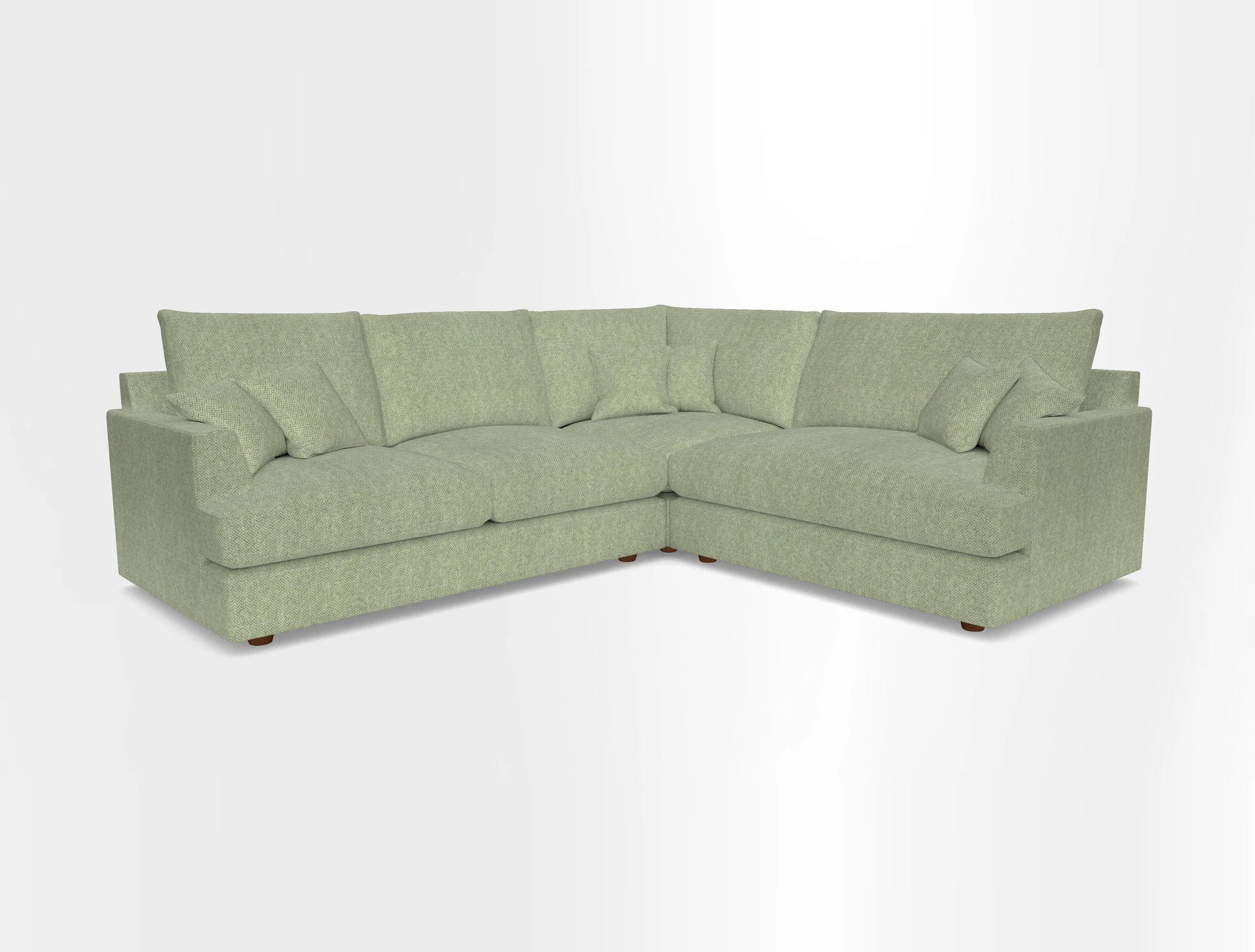 Slingsby Medium Fitted Cover Corner Unit LHF in Two Tone Plain Biscuit.  Loose cover version available