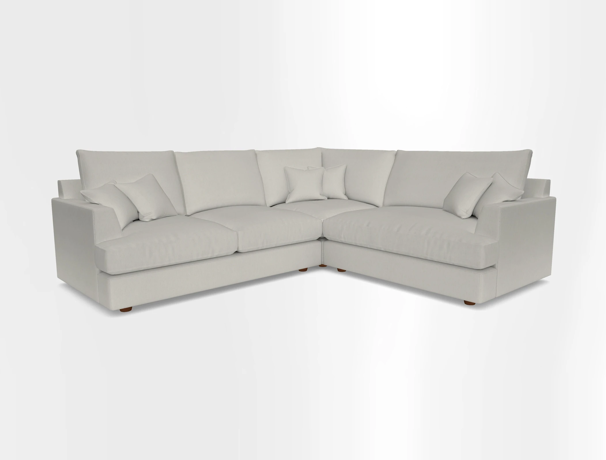 Slingsby Medium Fitted Cover Corner Unit LHF in Two Tone Plain Biscuit.  Loose cover version available