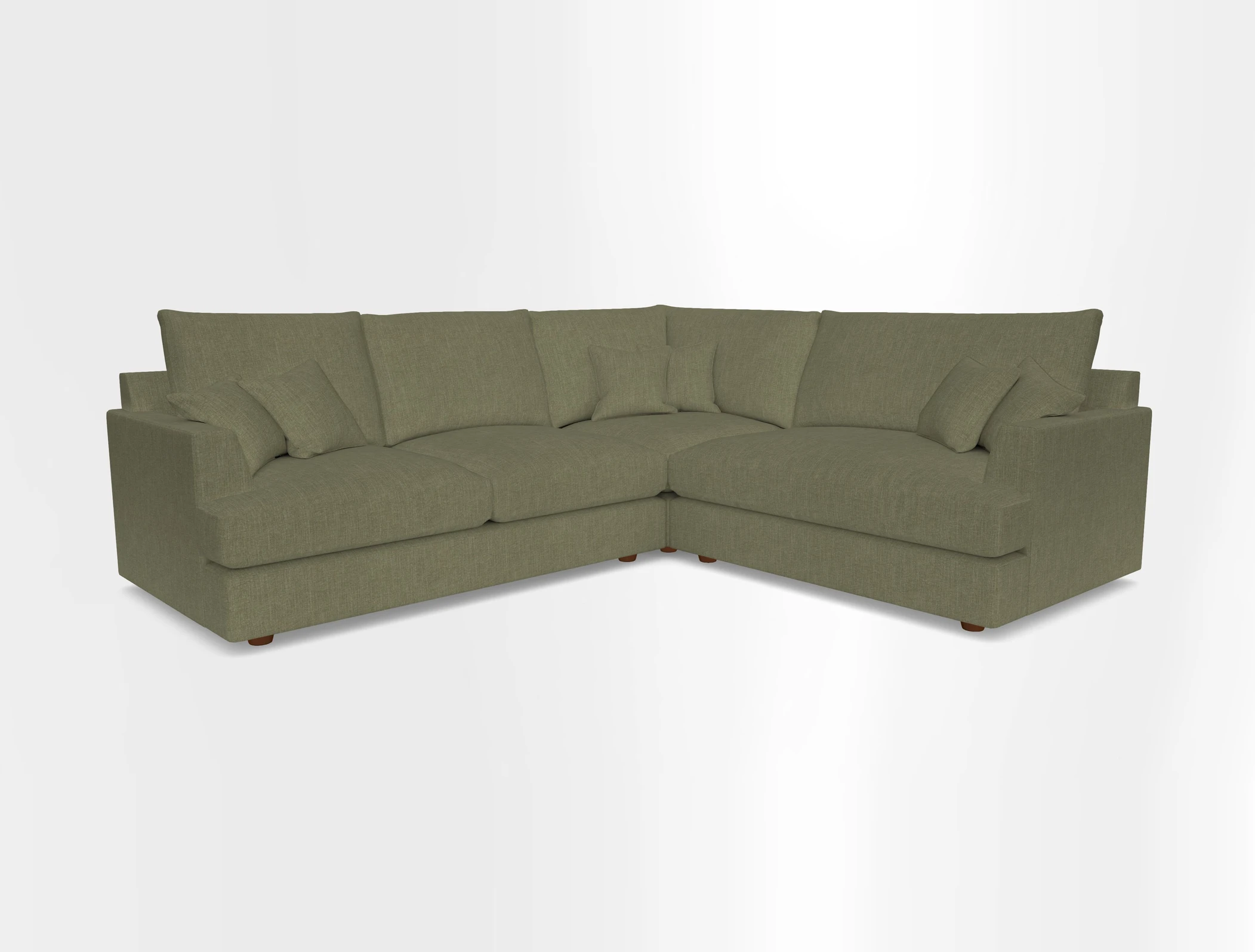 Slingsby Medium Fitted Cover Corner Unit LHF in Two Tone Plain Biscuit.  Loose cover version available
